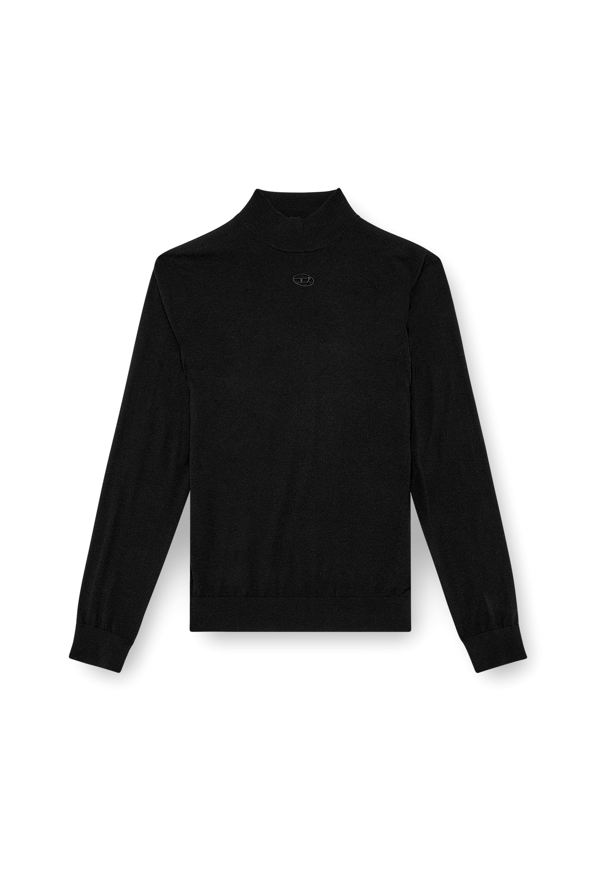 Diesel - K-GIL, Man's Wool turtleneck jumper in Black - 6