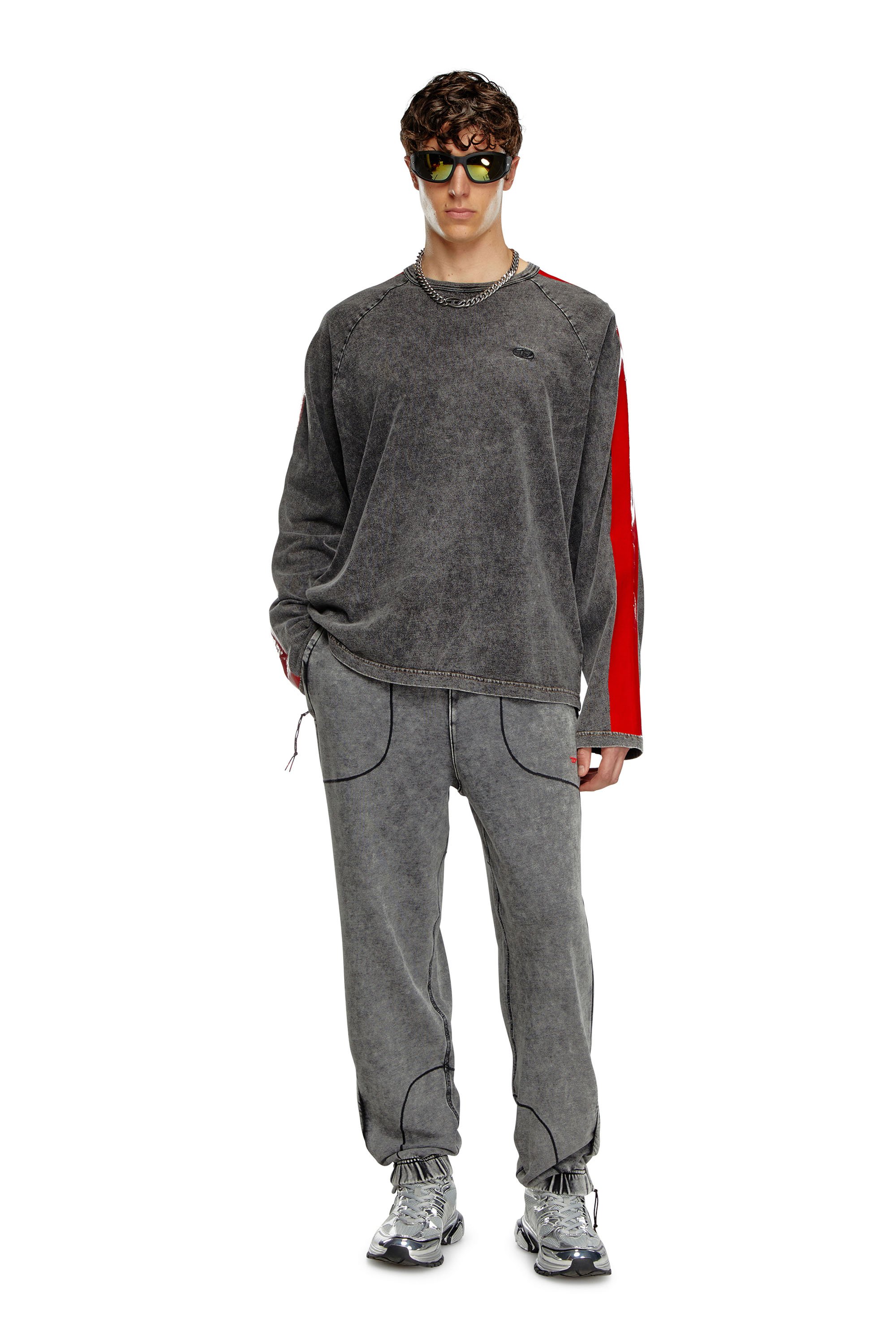 Diesel - AMSB-QUENTIN-HT57, Man's Faded track pants with toggle waist in Grey - 2