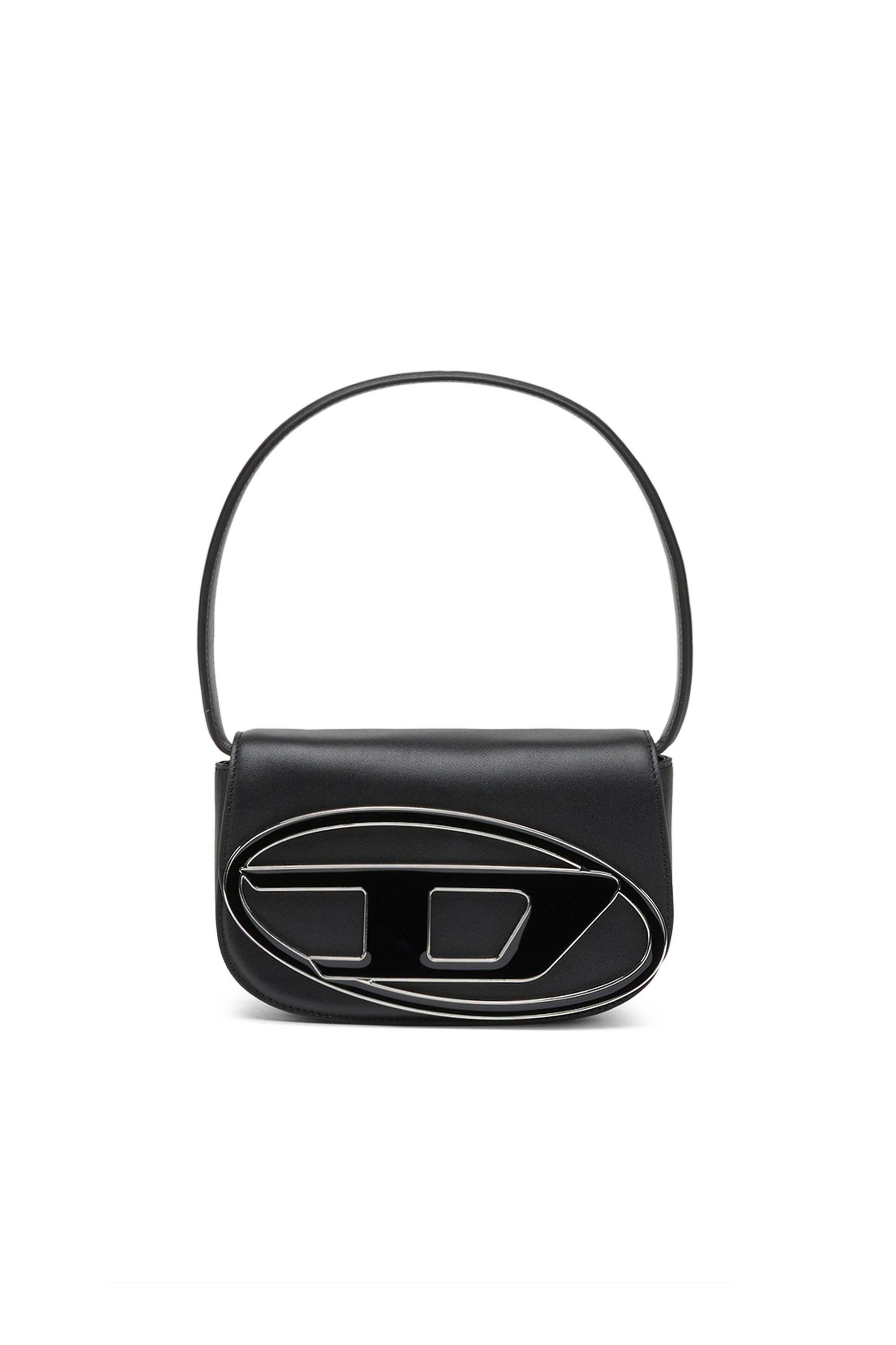 Diesel - 1DR, 1DR-Bolso icónico de hombro de cuero napa Mujer in Negro - 2