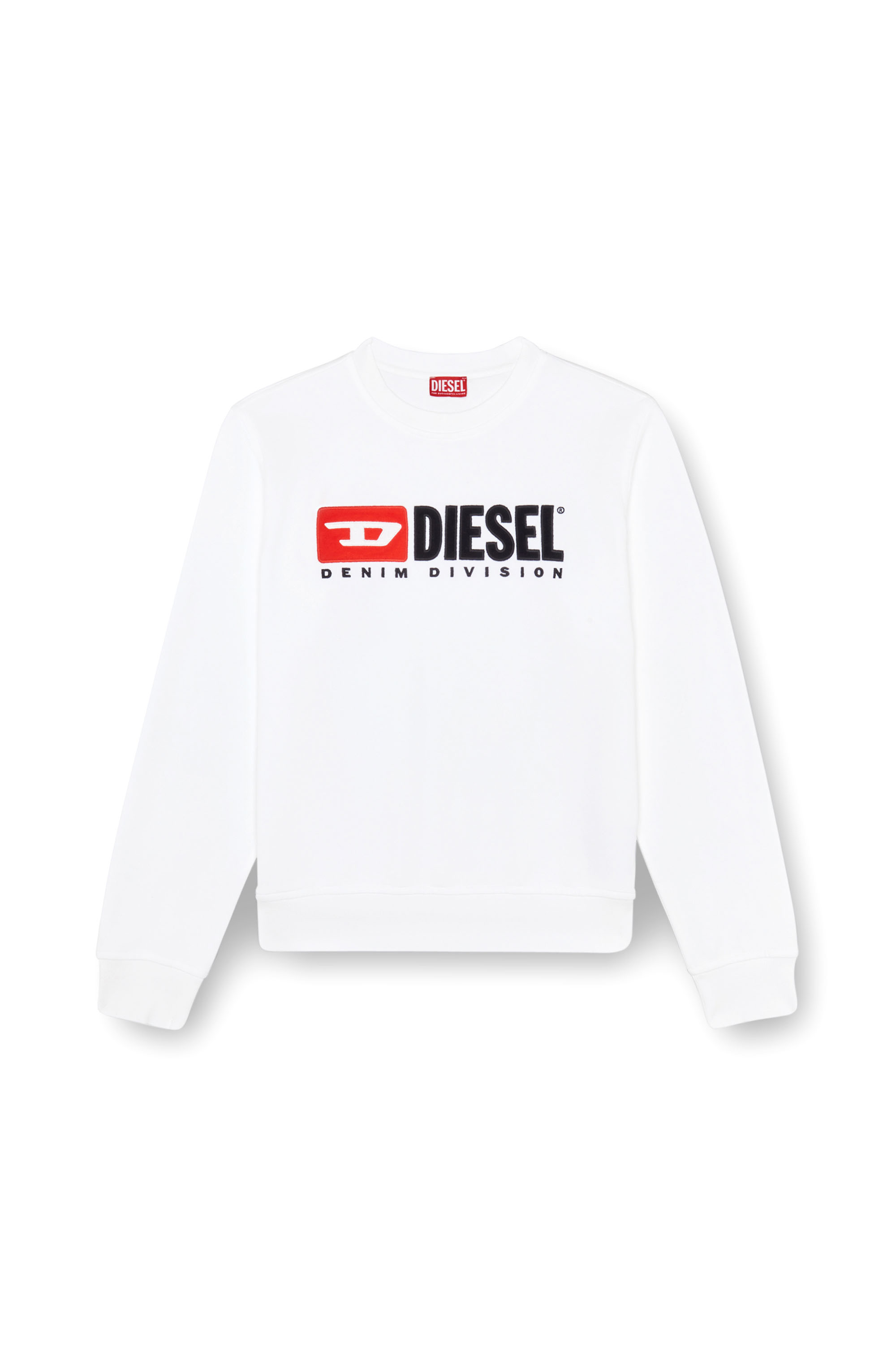 Diesel - S-BOXT-DIV, Sudadera con logotipo Denim Division Hombre in Blanco - 4