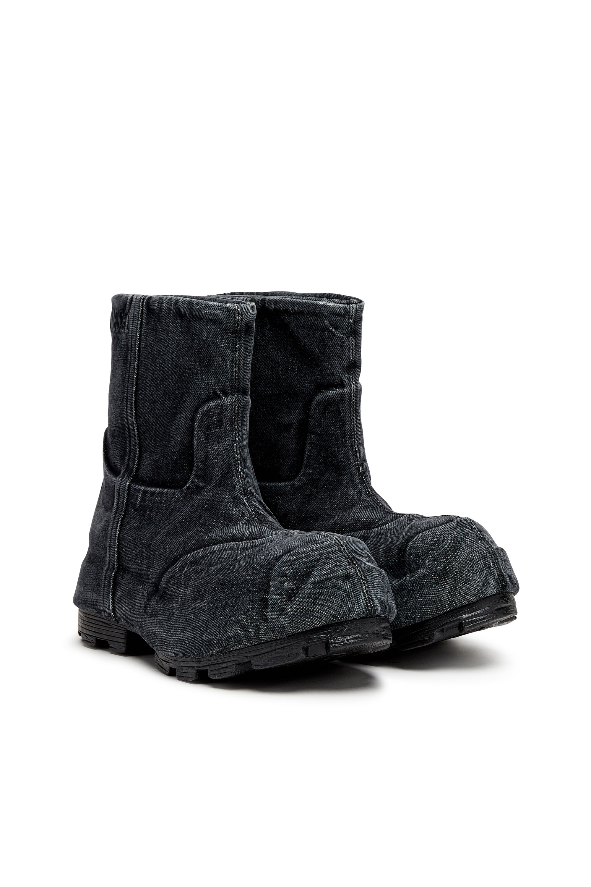 Diesel - D-HAMMER CH MD, D-Hammer-Botines Chelsea en denim lavado Unisex in Negro - 2