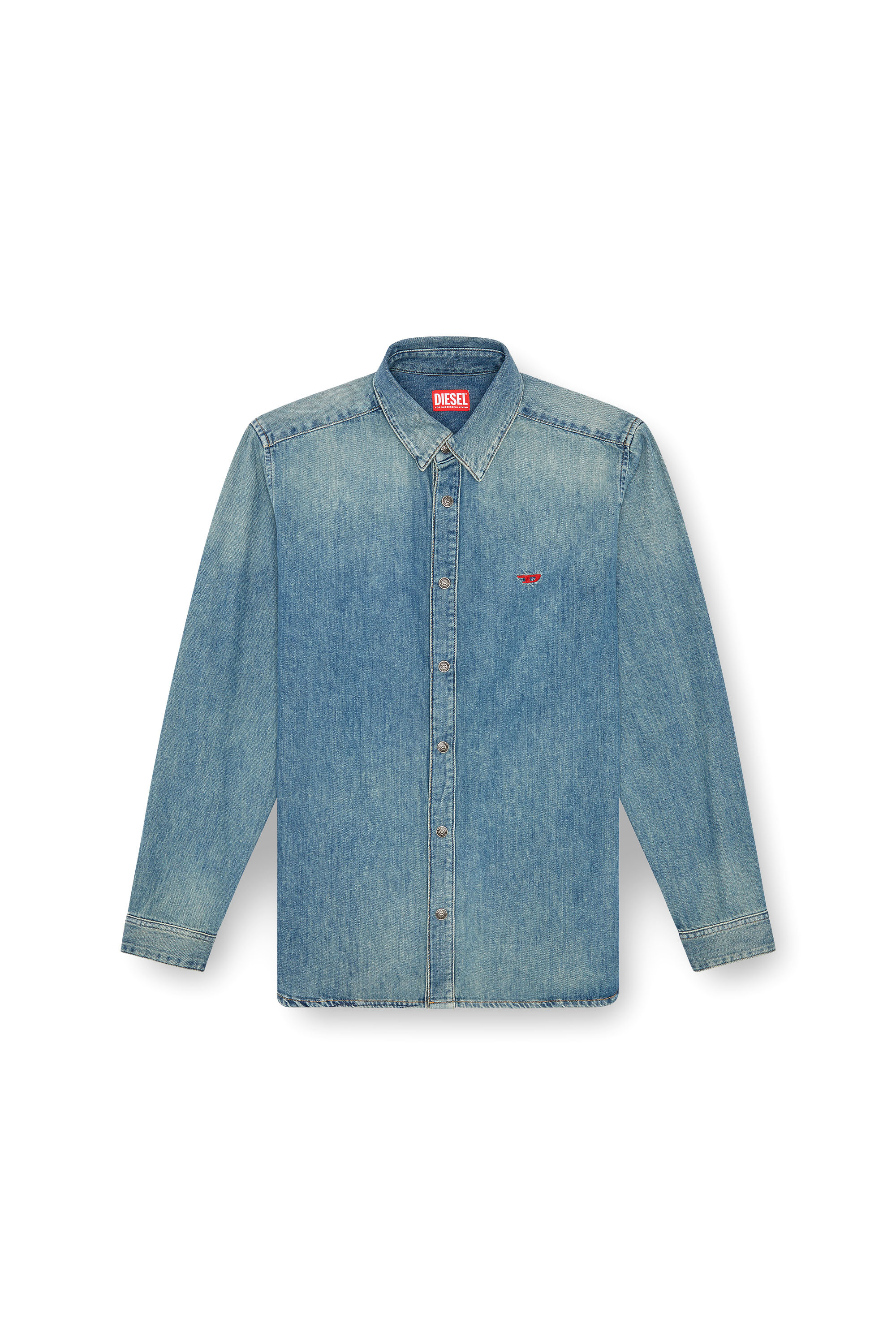 Diesel - D-SIMPLY, Man's Shirt in denim in Light Blue - 5