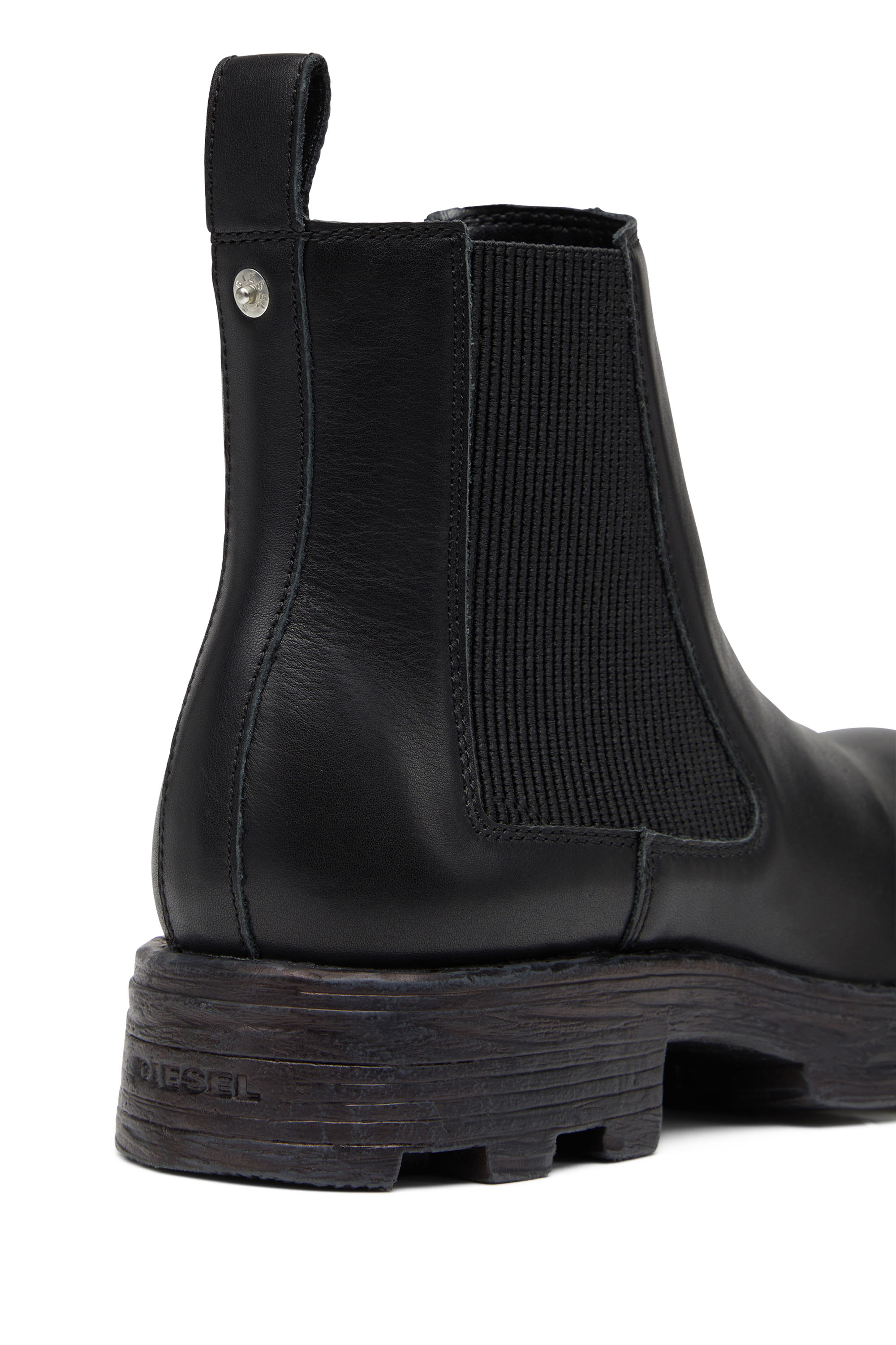 Diesel - D-HAMMER LCH, Man's D-Hammer-Leather Chelsea boots with chunky sole in Black - 7