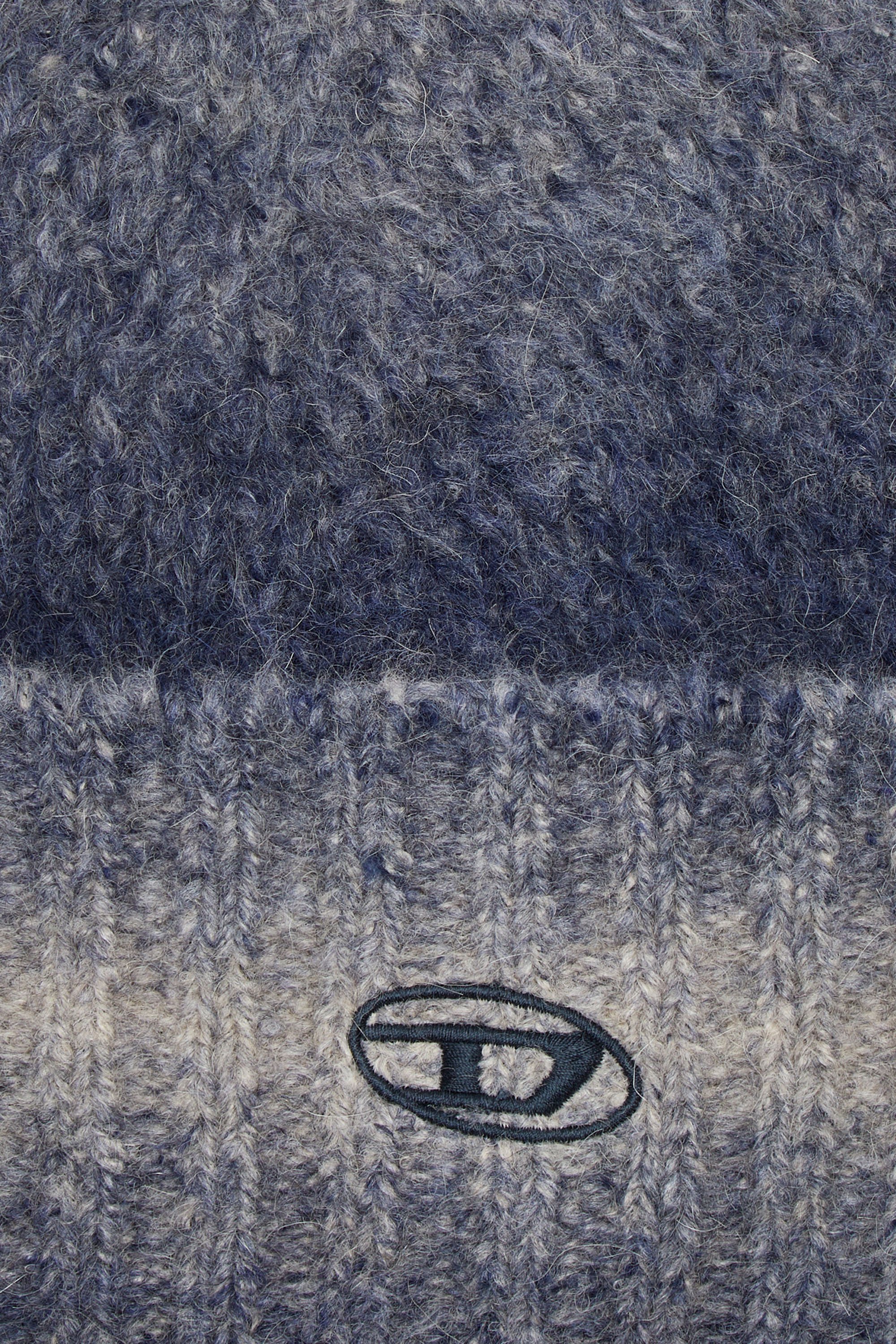 Diesel - K-PELO, Gorro de alpaca con bordado Oval D Unisex in Azul marino - 3