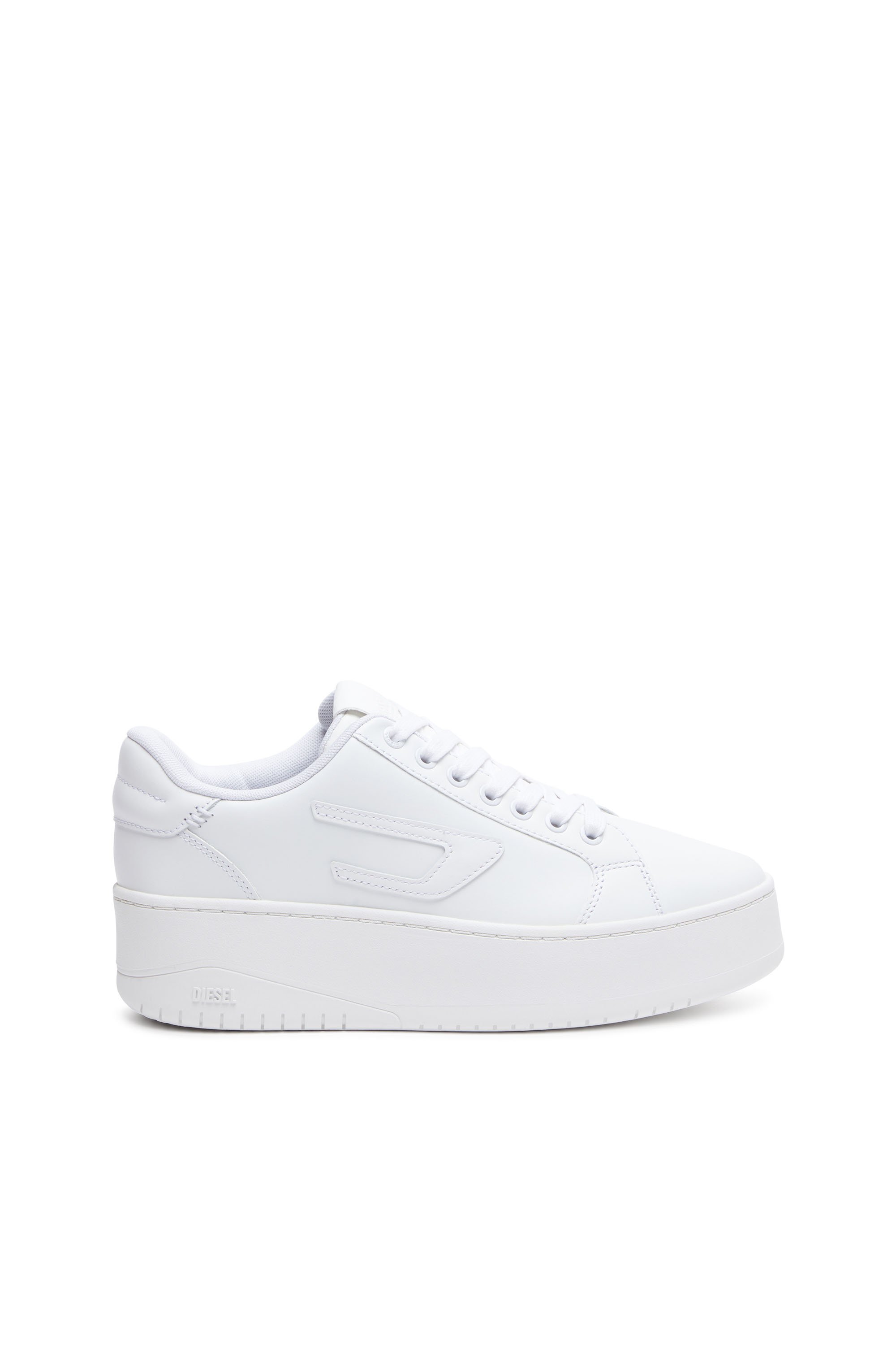 Diesel - S-ATHENE BOLD X, Woman's S-Athene Bold-Flatform sneakers in leather in White - 1