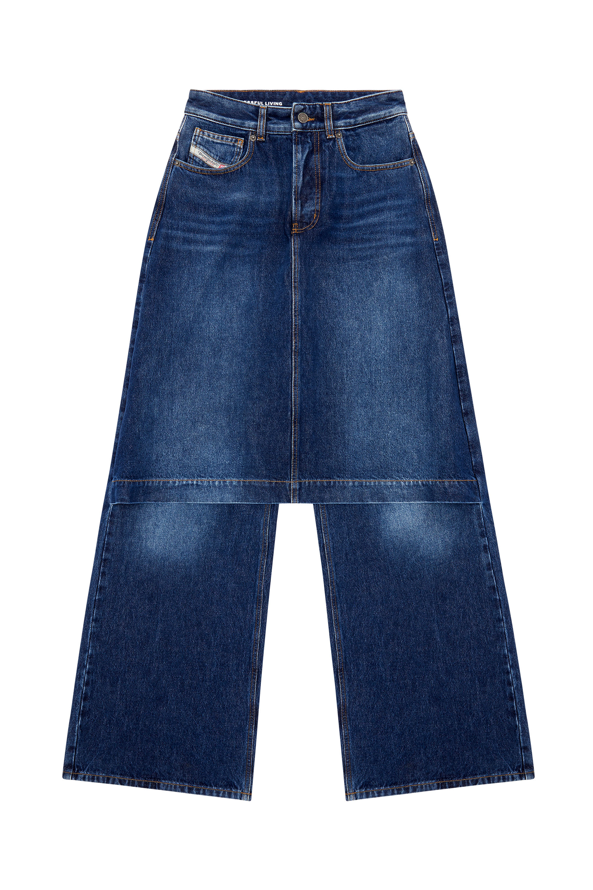 Diesel - Relaxed Jeans D-Syren 0DBCF Mujer, Azul Oscuro - 5