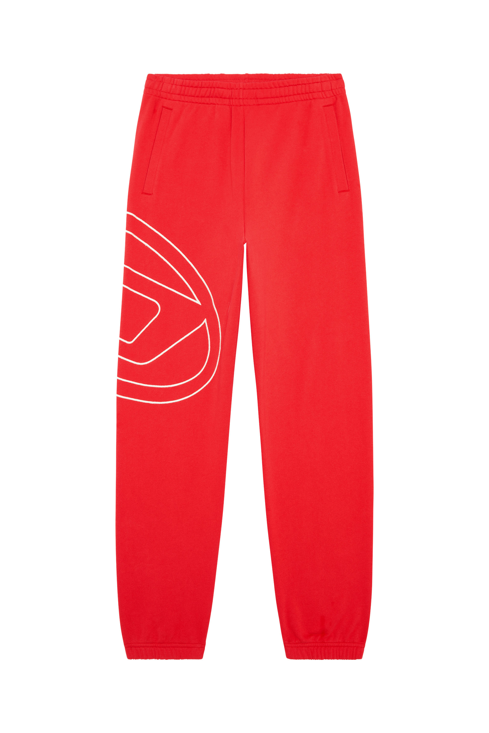 Diesel - P-MARKY-MEGOVAL, Man's Sweatpants with maxi D logo in Red - 5