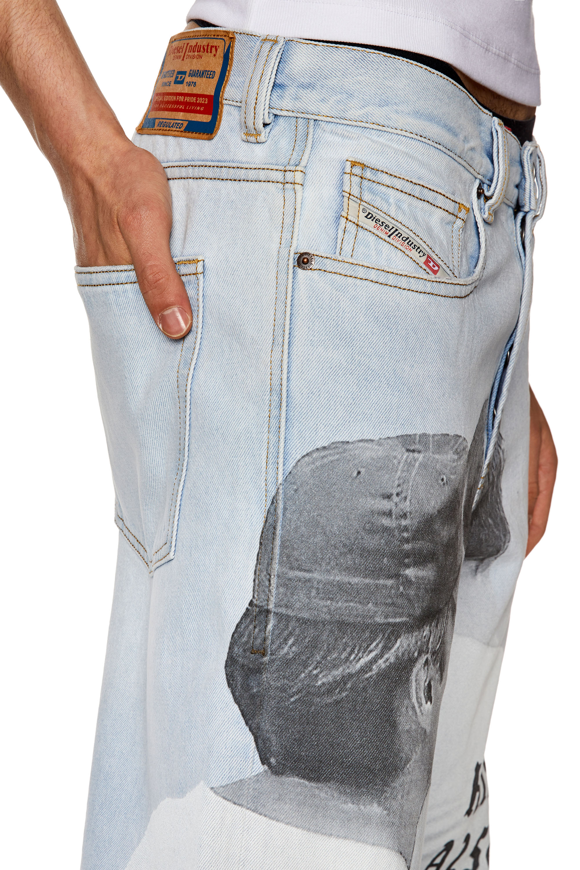 Diesel - Man's Straight Jeans 2010 D-Macs 007U4, Light Blue - 5