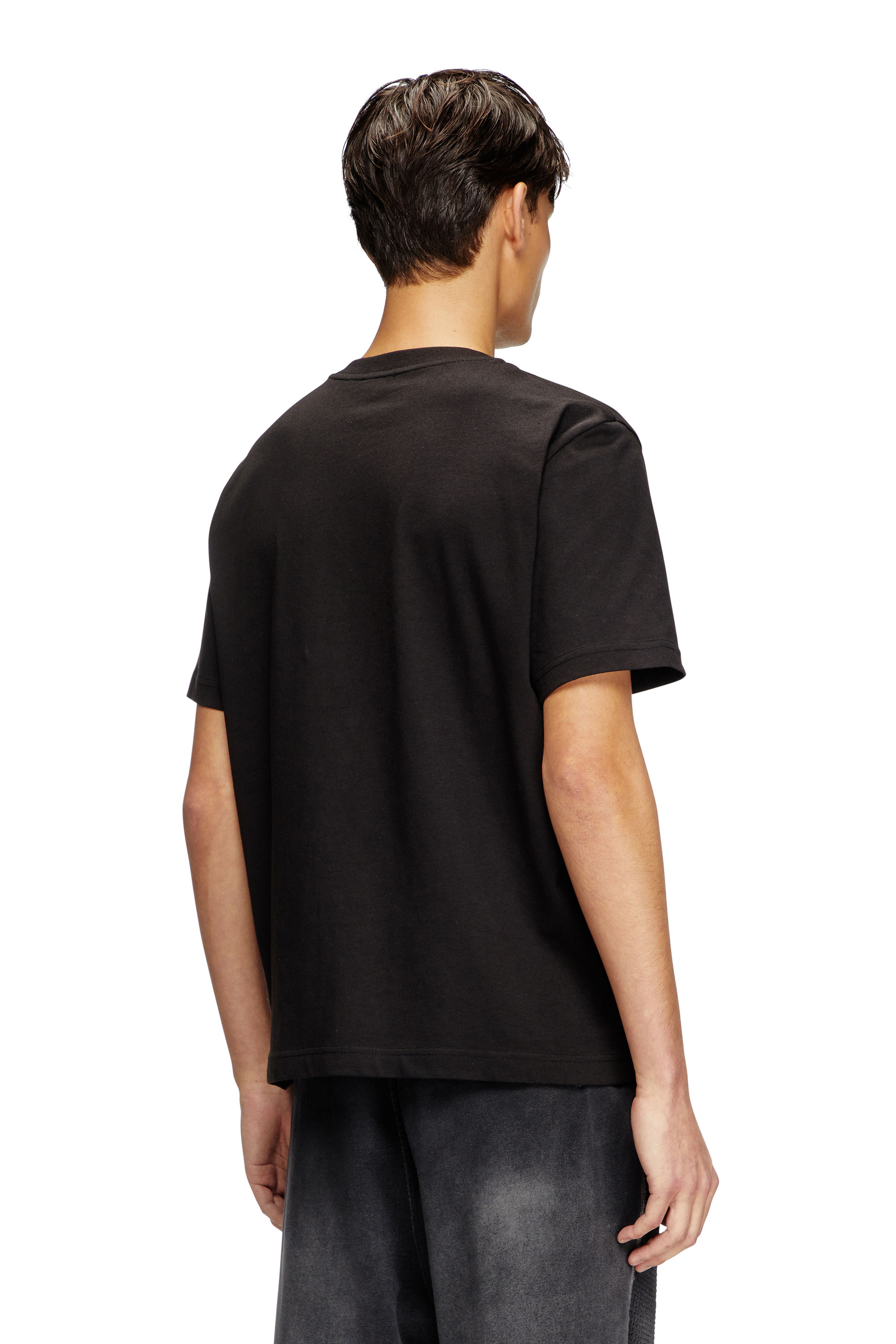 Diesel - T-ADJUST-BIGOVAL, Camiseta con Oval D en relieve Hombre in Negro - 3