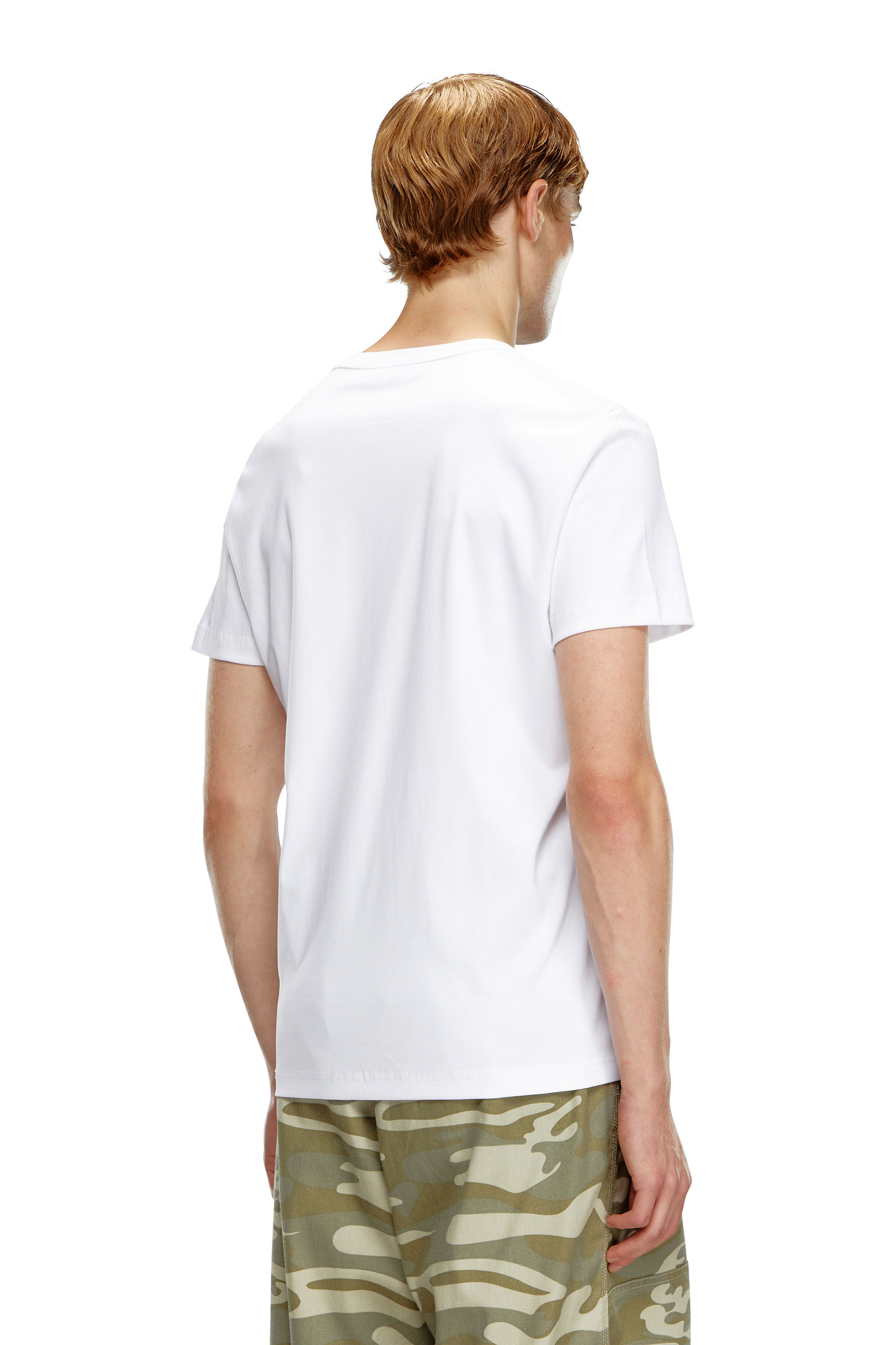 Diesel - T-MIEGOR-K77, Camiseta de algodón mercerizado Hombre in Blanco - 3