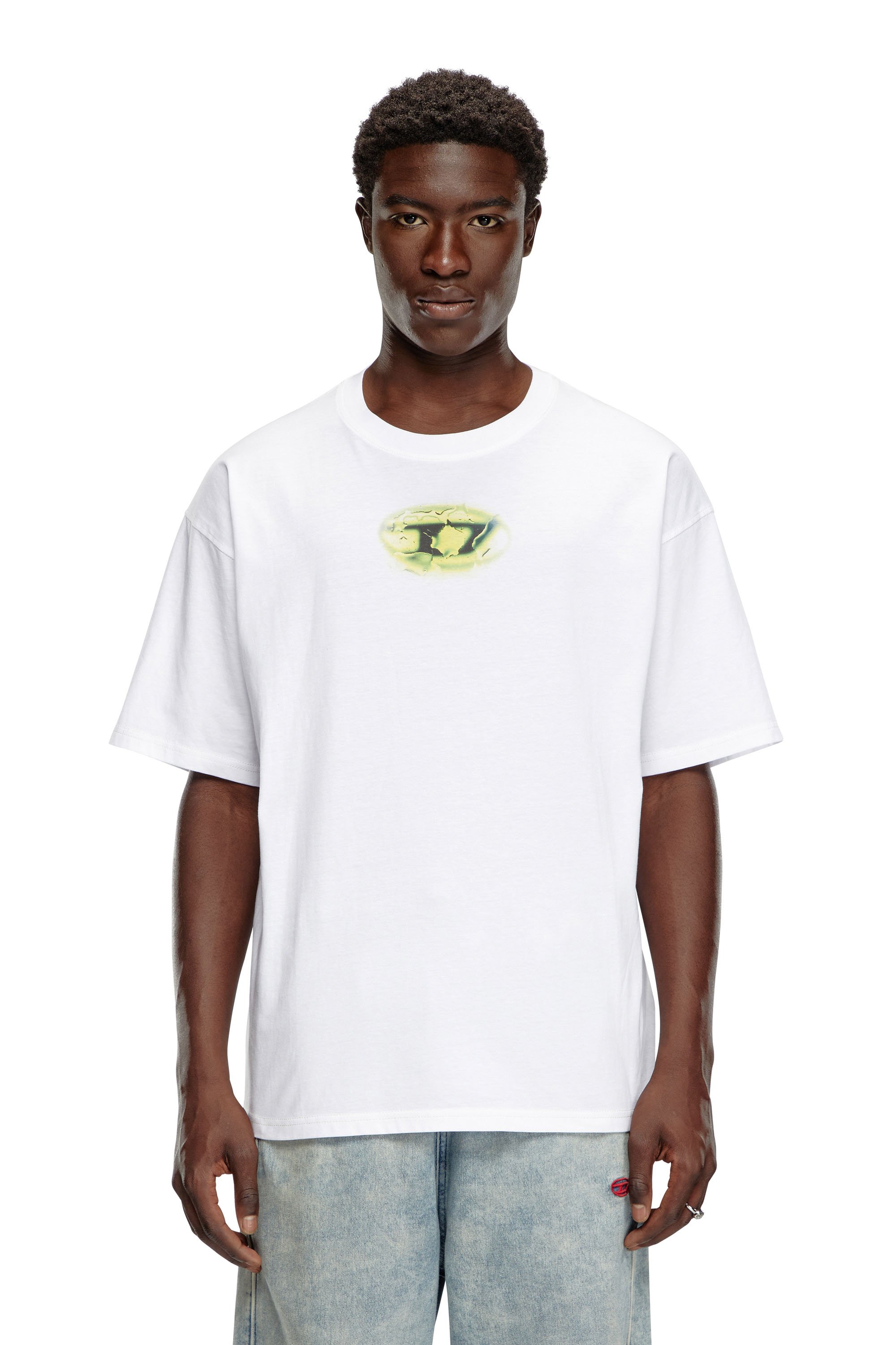 Diesel - T-BOXT-K3, Camiseta con logotipo con efecto brillante Hombre in Blanco - 1