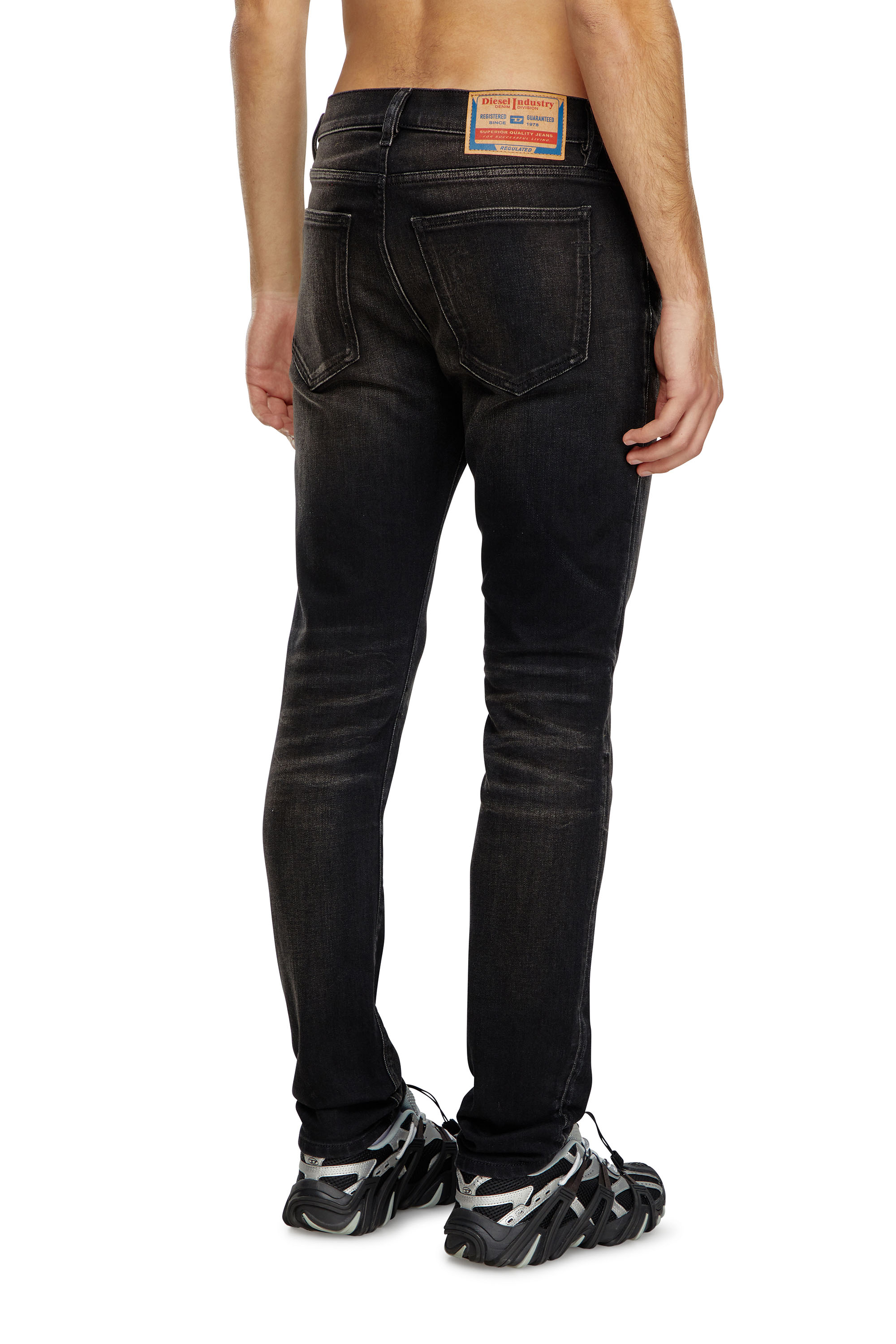 Diesel - Man's Slim Jeans 2019 D-Strukt 09J53, Black/Dark grey - 3