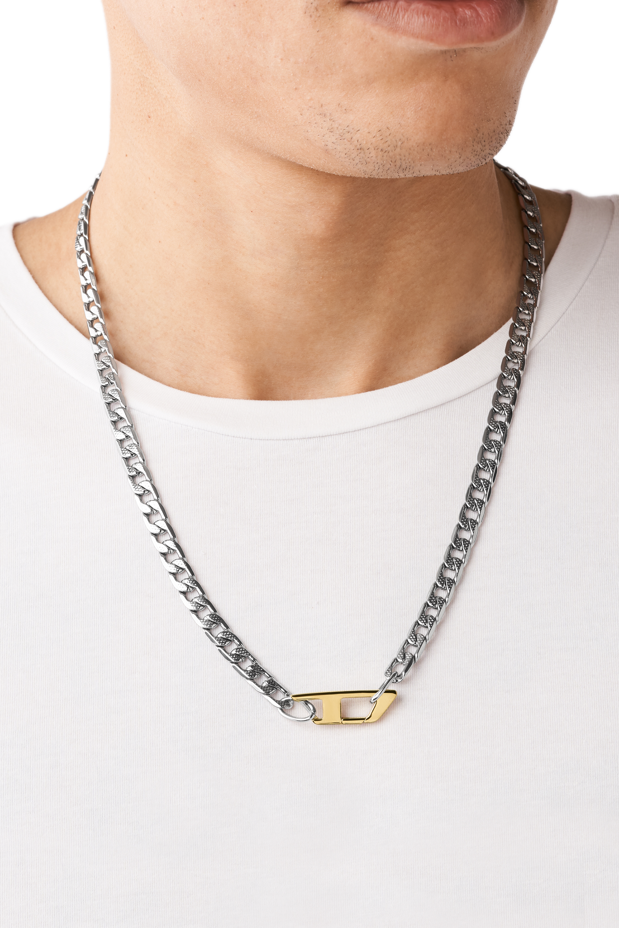 Diesel - DX1343, Collar de cadena de acero inoxidable Unisex in Plateado - 3