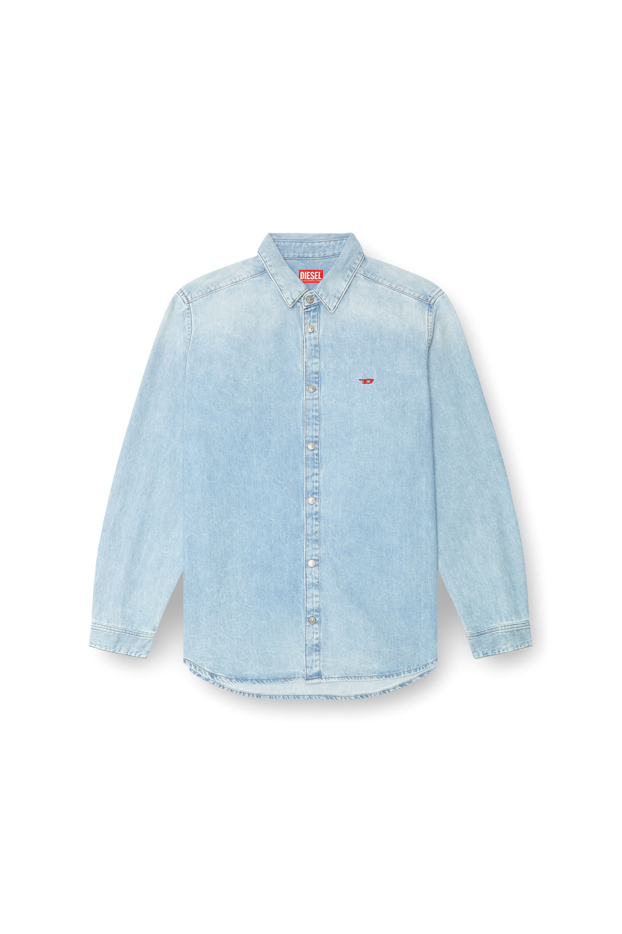 Diesel - D-SIMPLY, Man's Shirt in denim in Light Blue - 5