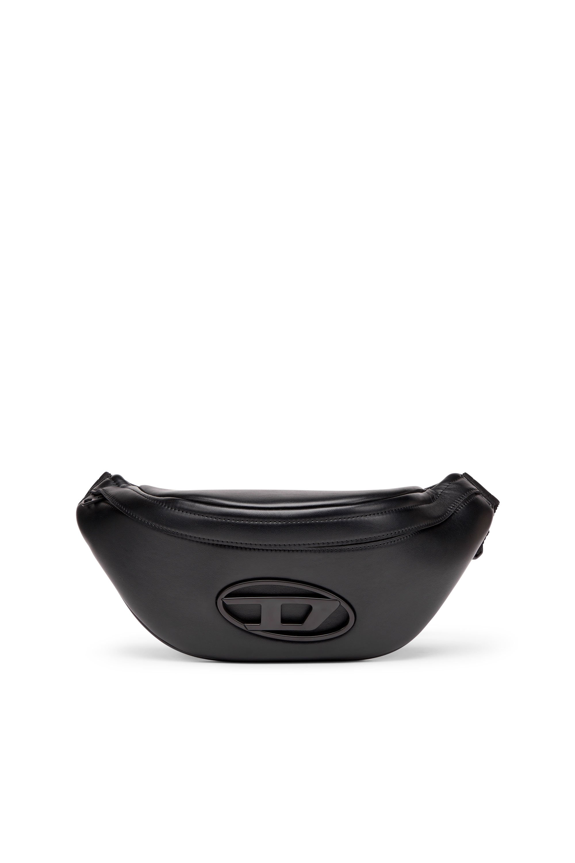 Diesel - HOLI-D BELT BAG M, Man's Holi-D-Belt bag in PU and neoprene in Black - 1