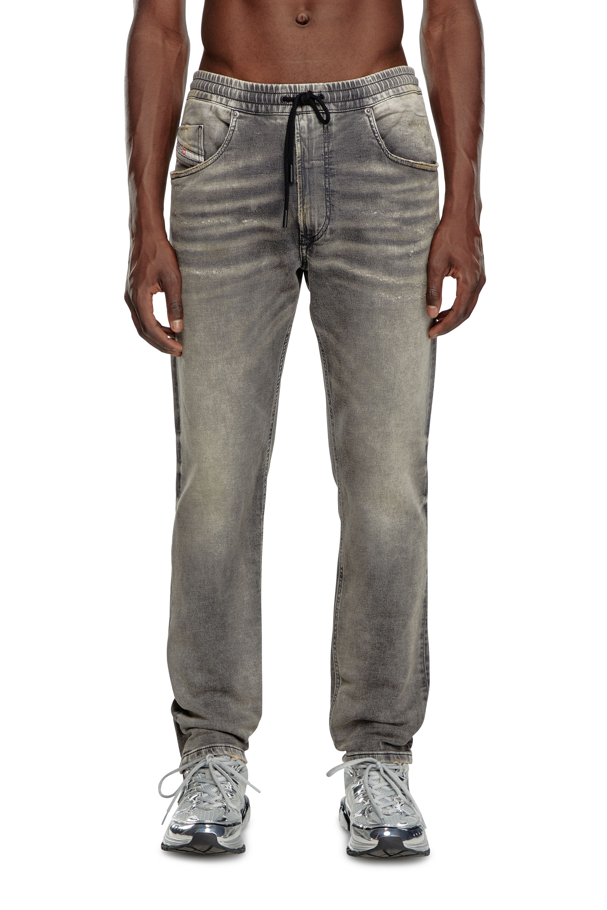 Diesel - Man's Regular 2030 D-Krooley Joggjeans® 068LQ, Grey - 1