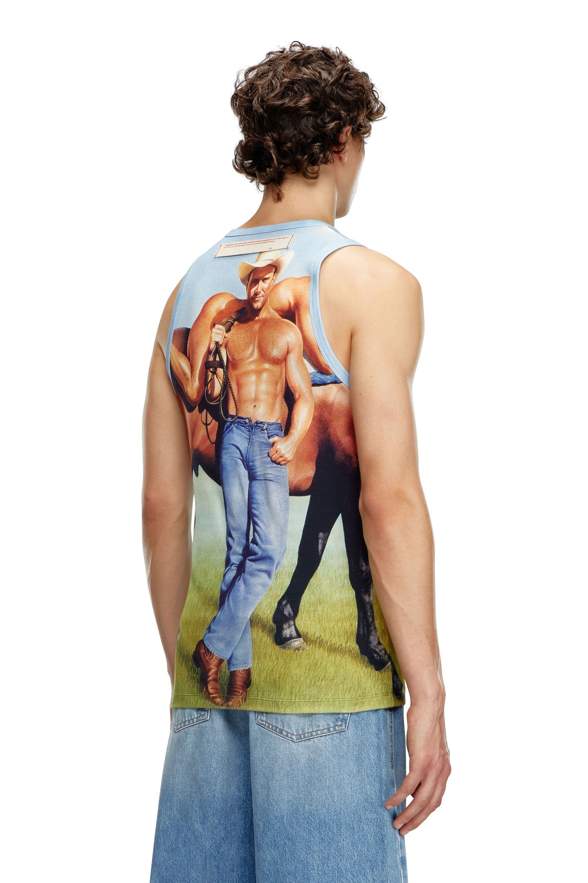 Diesel - PR-T-LIFTY-TANK, Camiseta sin mangas con estampado all-over Unisex in Azul marino - 3