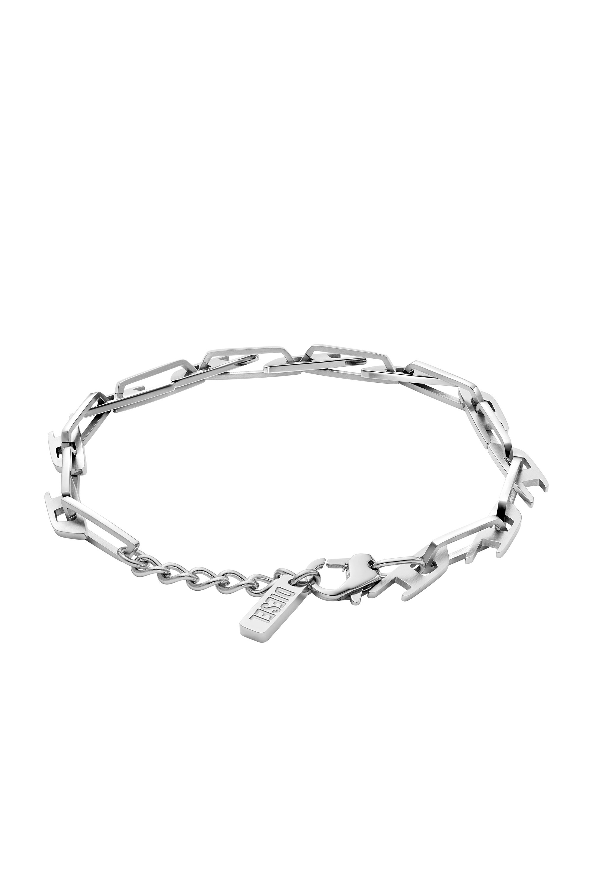 Diesel - DX1536040, Pulsera de cadena de acero inoxidable con logotipo D entrelazado Unisex in Plateado - 2