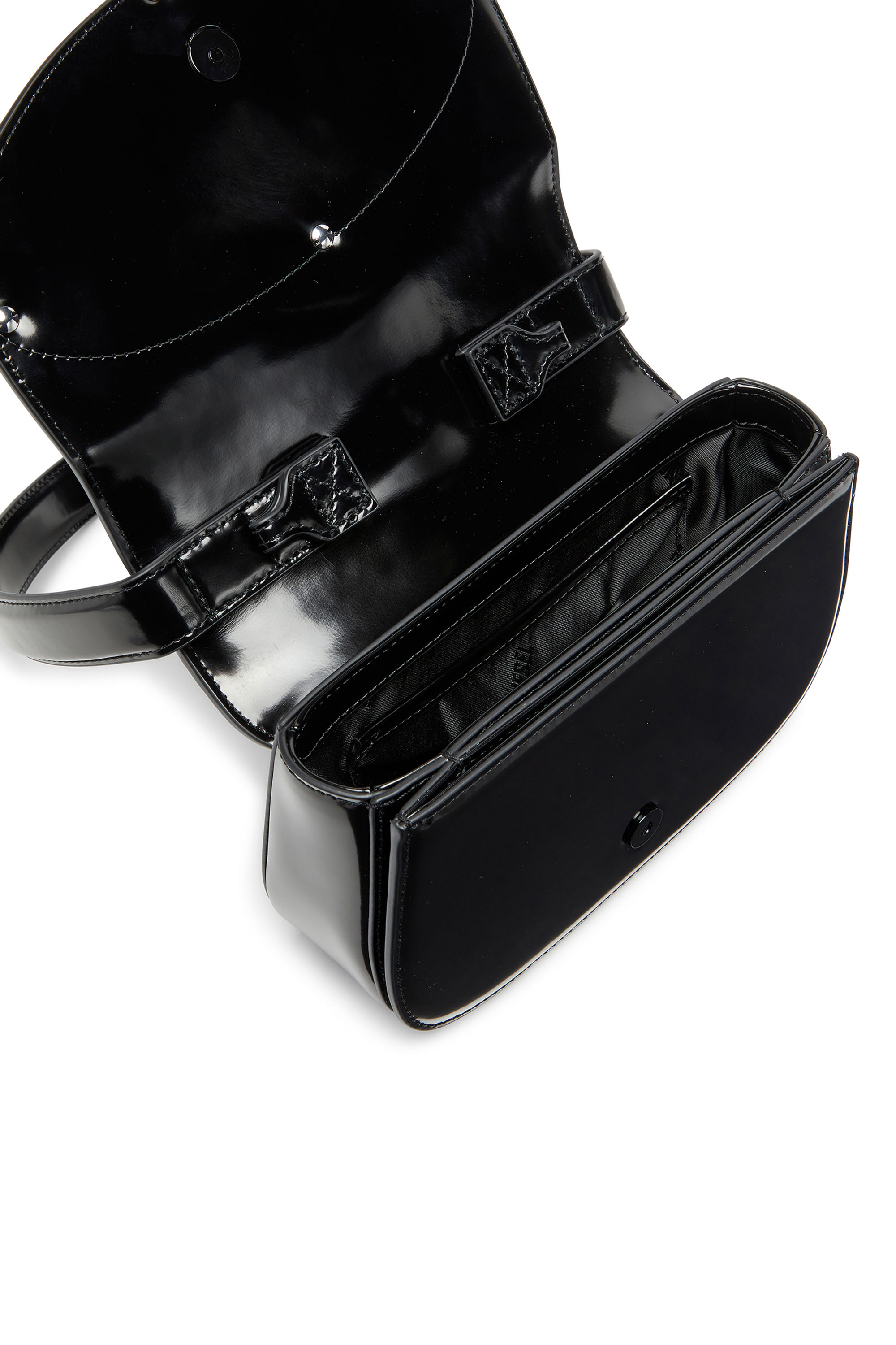 Diesel - 1DR, Woman's 1DR-Iconic shoulder bag in mirrored leather in Black - 5