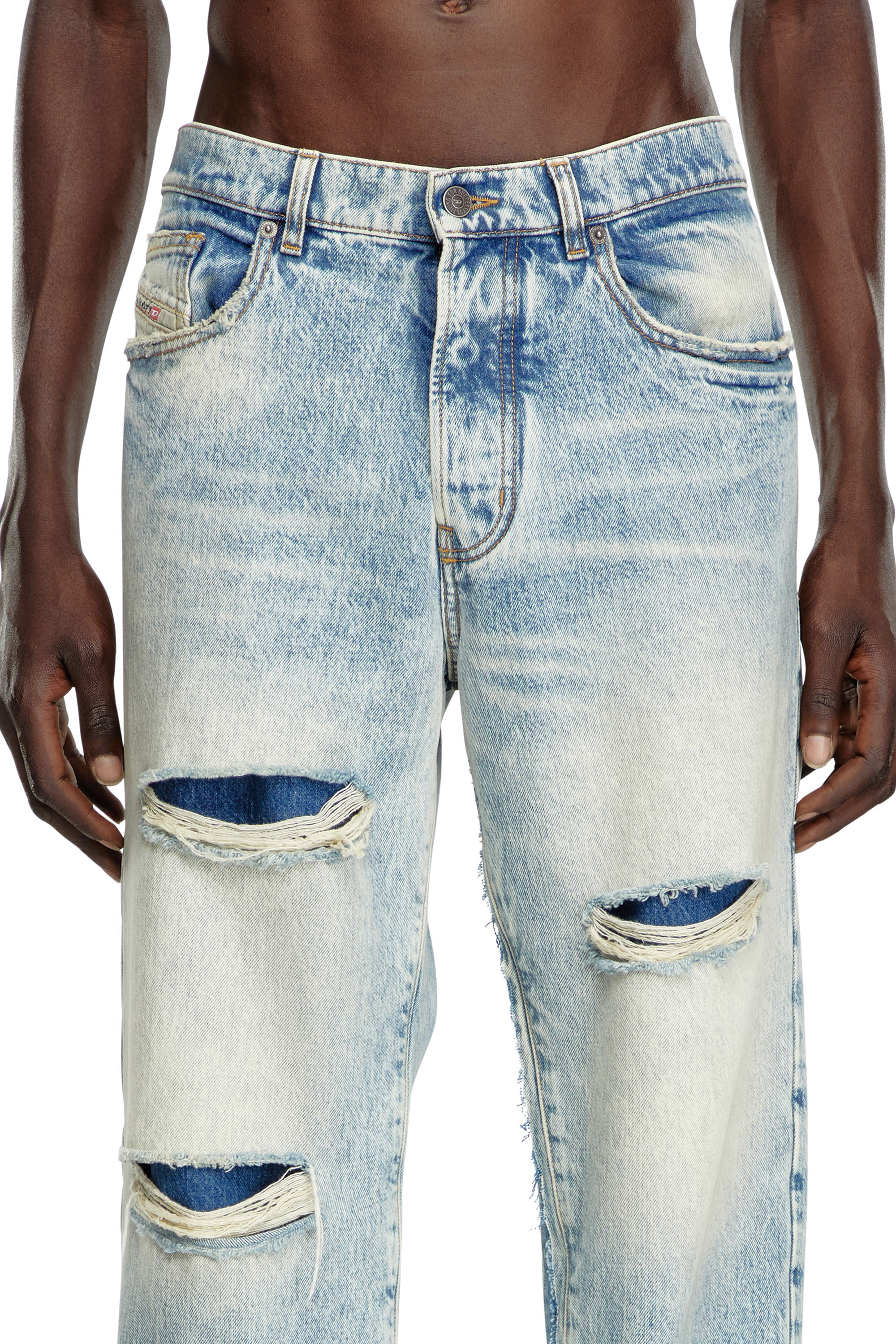 Diesel - Relaxed Jeans D-Fire 0AJEN Hombre, Azul Claro - 5