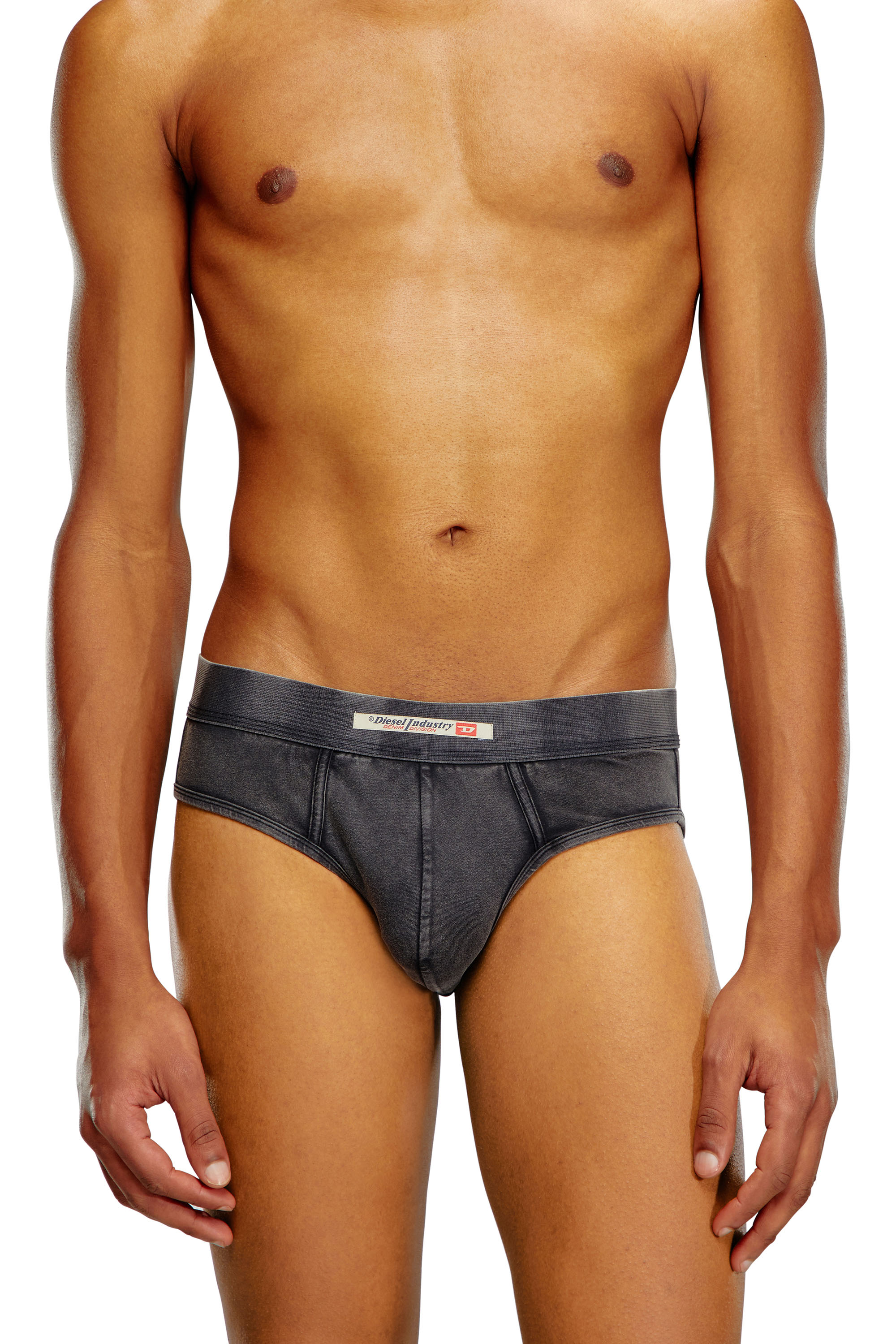 Diesel - UMBR-ANDRE-H, Calzoncillos de algodón efecto denim Hombre in Negro - 2