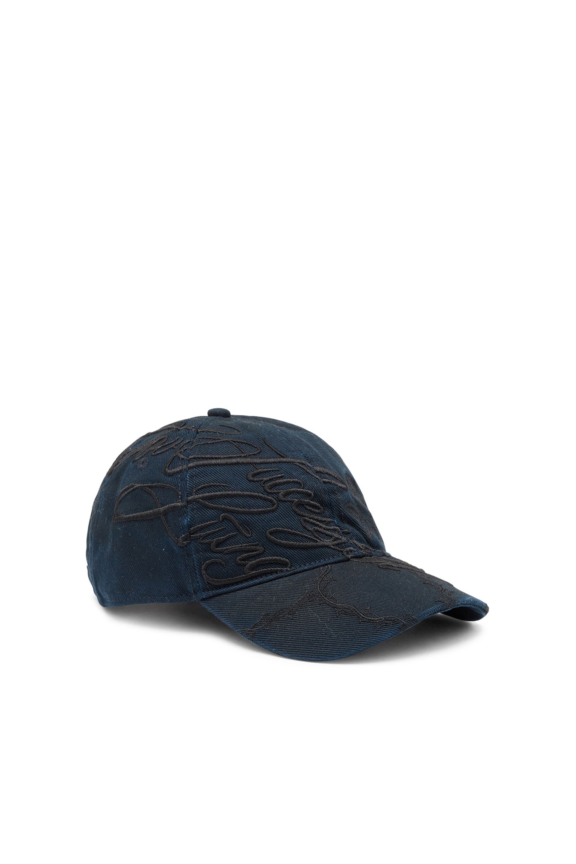 Diesel - C-THYNE, Gorra de béisbol bordada y desgastada Hombre in Negro - 1