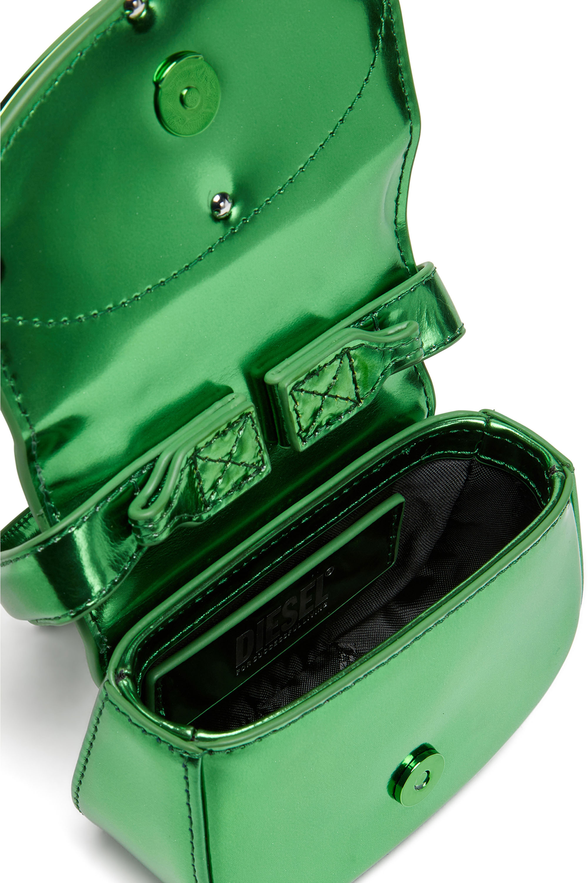 Diesel - 1DR-XS-S, 1DR-XS-S-Mini bolso icónico de cuero espejado Mujer in Verde - 4