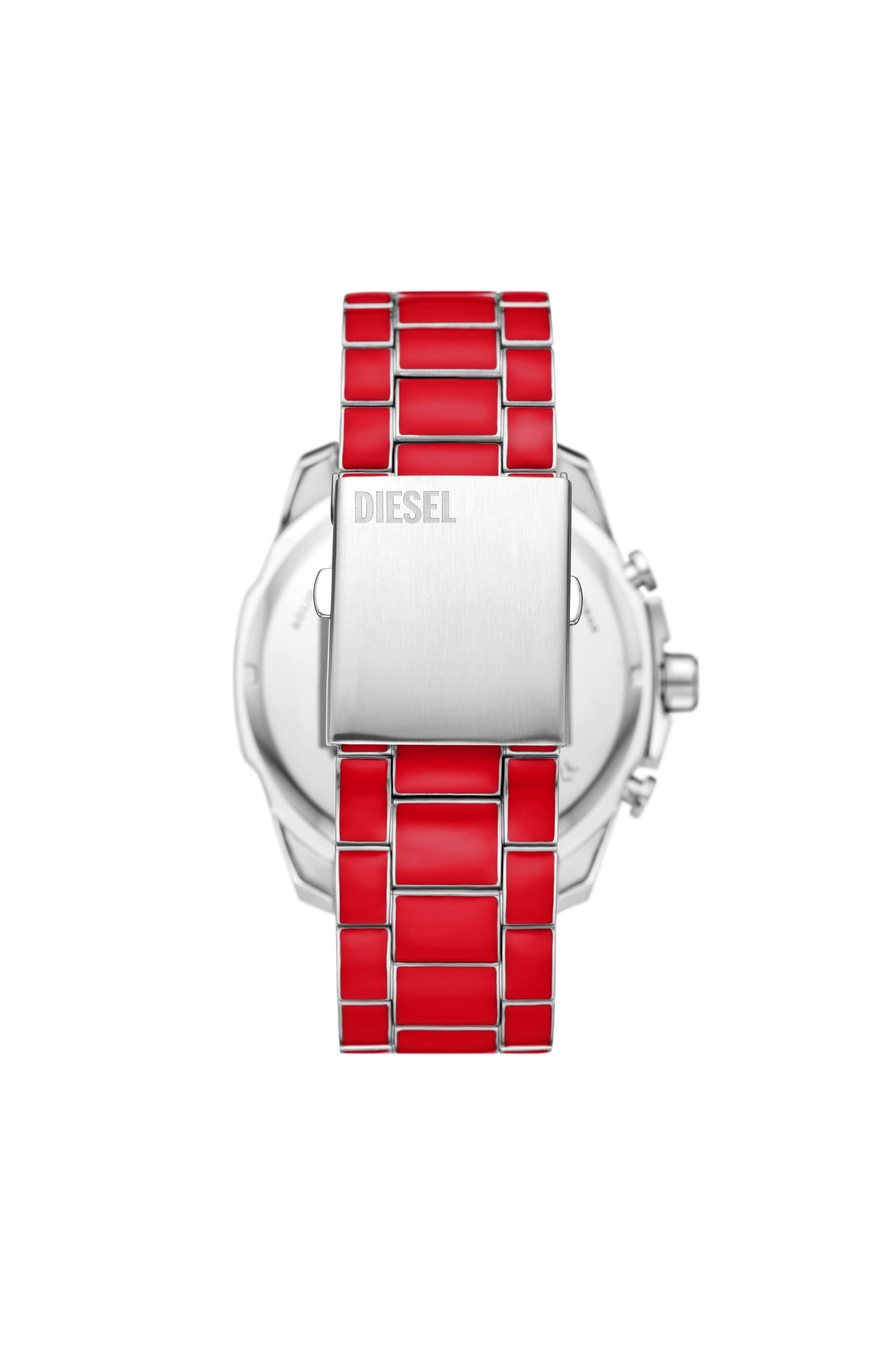 Diesel - DZ4638, Man's Mega Chief red enamel and stainless steel watch in Red - 2