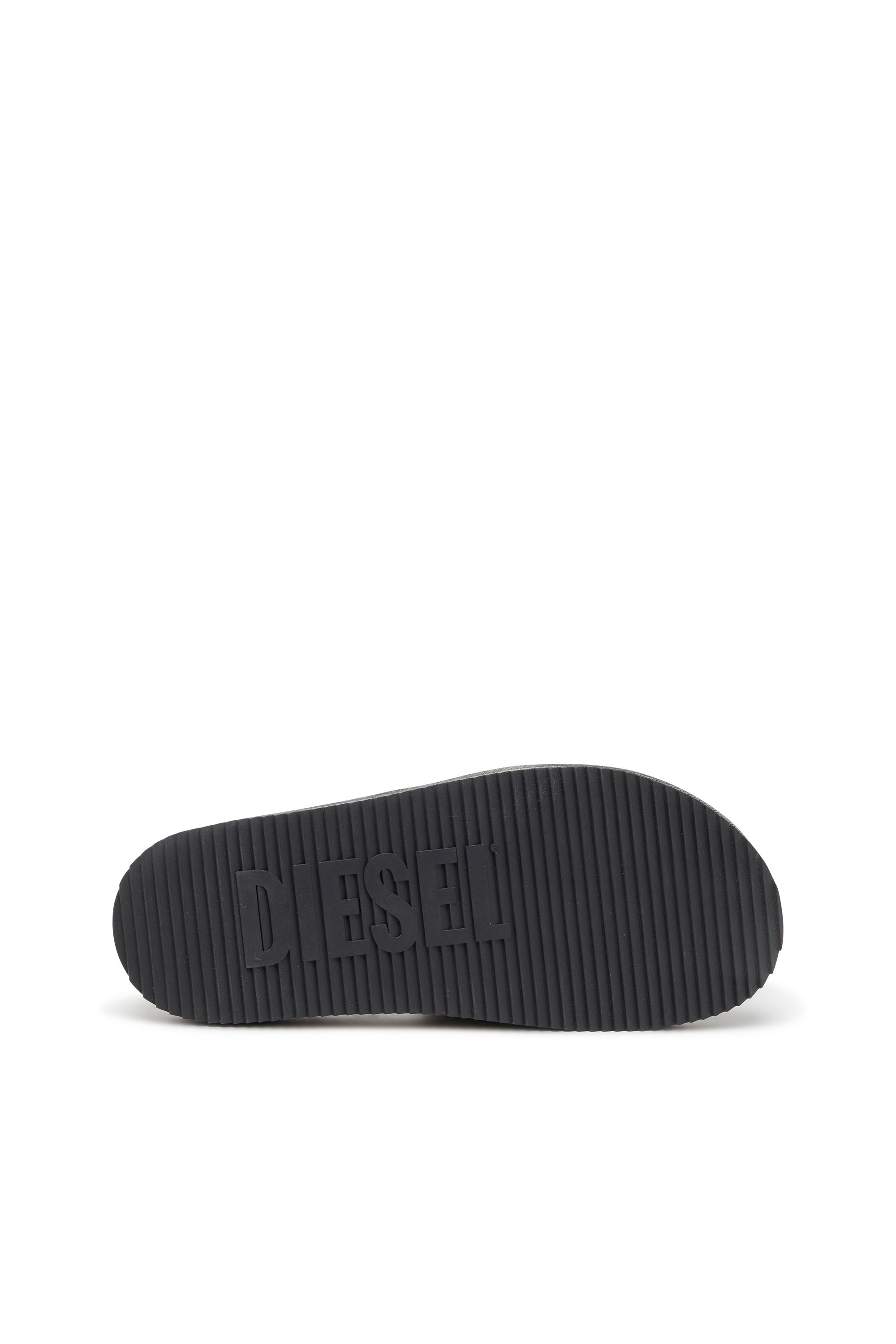 Diesel - SA-SLIDE D OVAL, Unisex's Sa-Slide D-PU slides with embossed Oval D in Black - 4