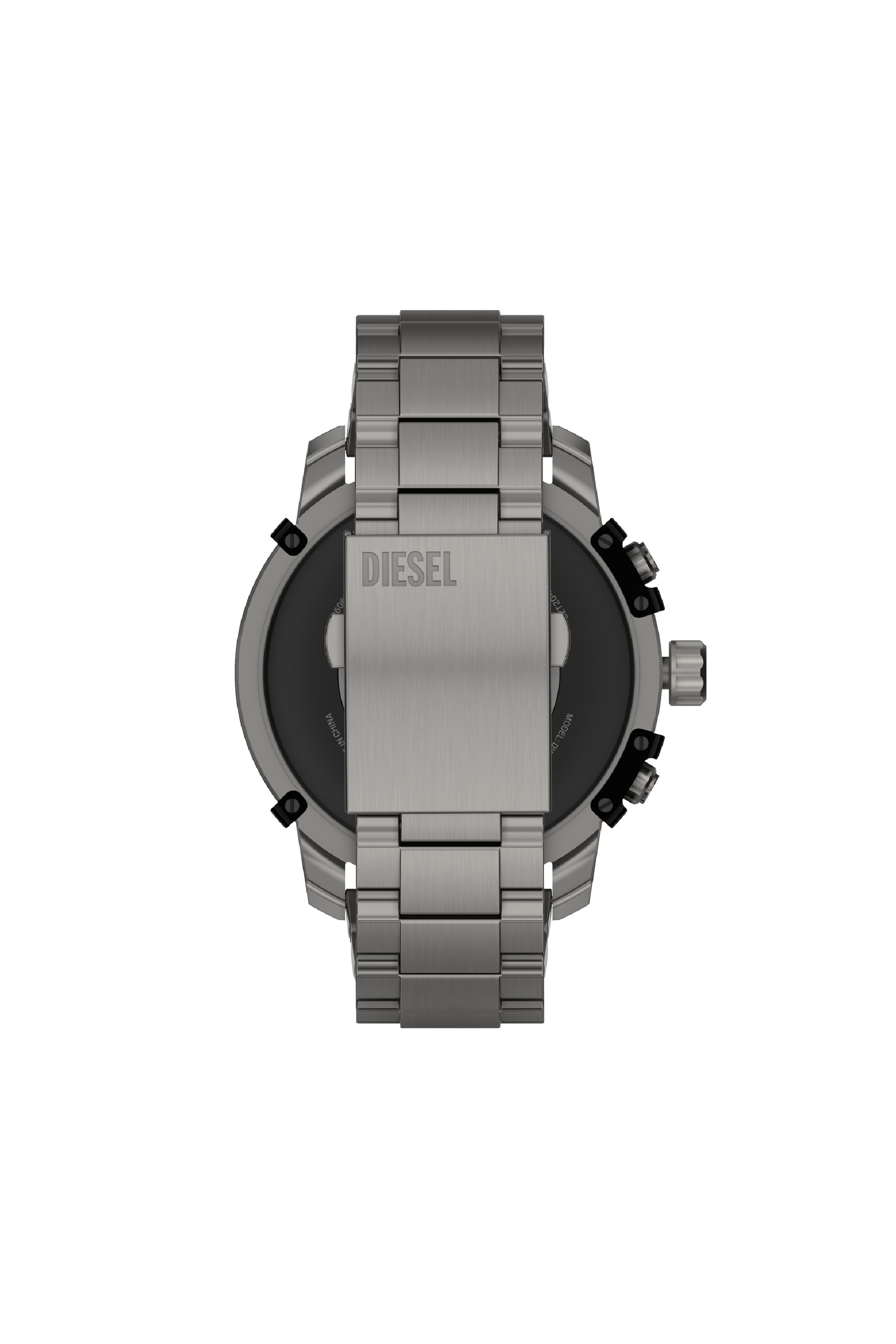 Diesel - DZT2042, Man's Griffed stainless steel smartwatch in Dark grey - 2