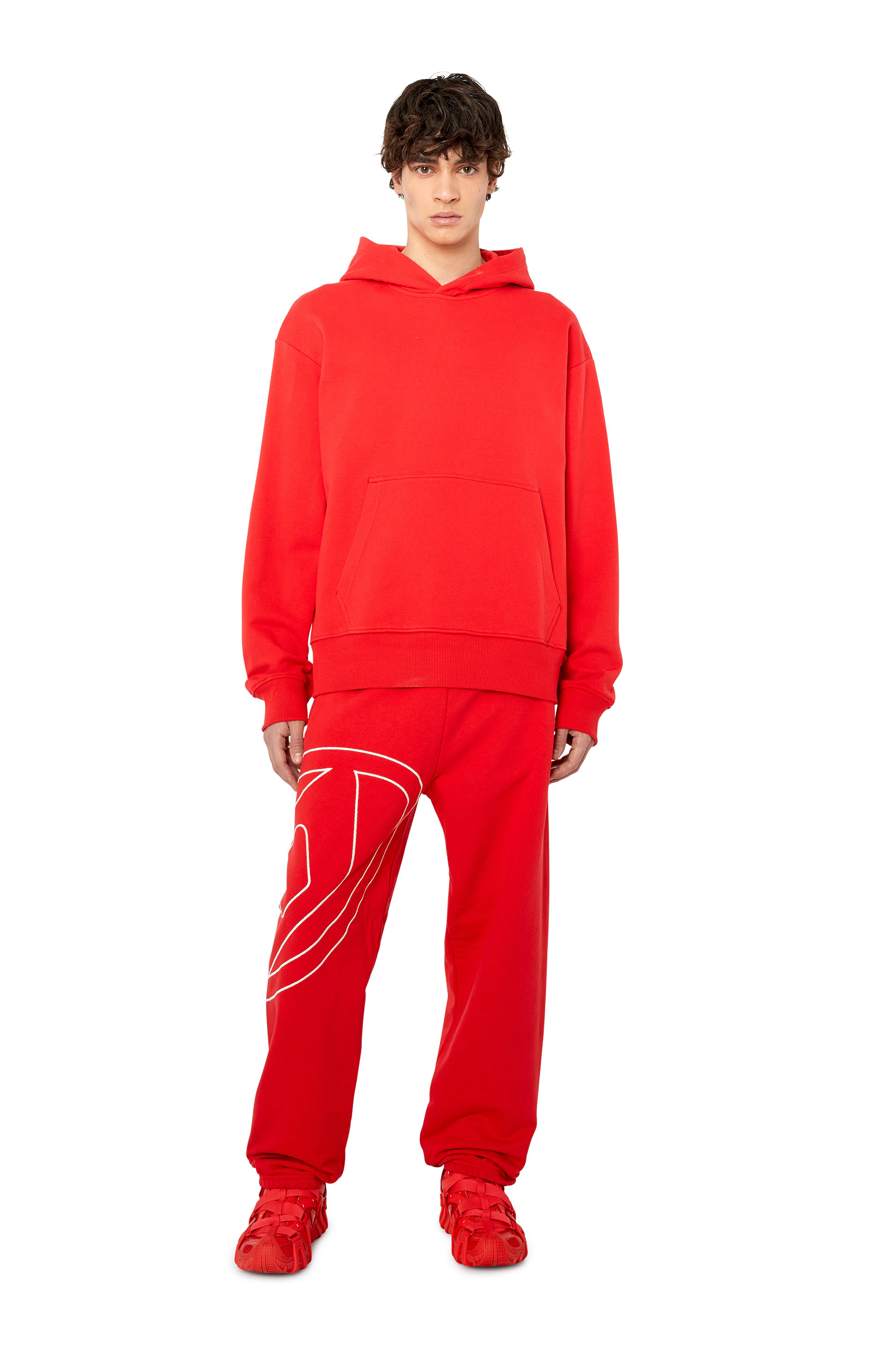 Diesel - P-MARKY-MEGOVAL, Man's Sweatpants with maxi D logo in Red - 4