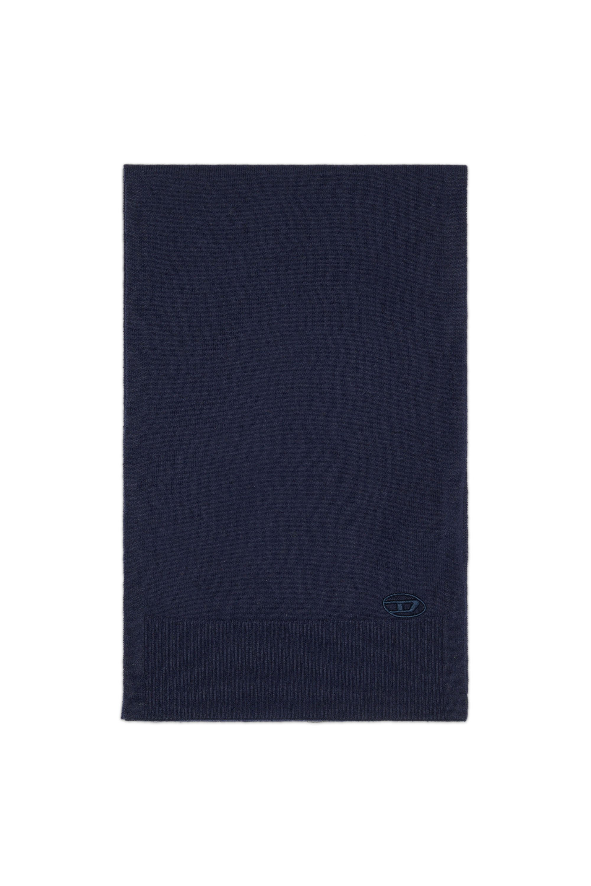 Diesel - K-REVOLVE, Unisex's Scarf with embroidered Oval D logo in Dark Blue - 1