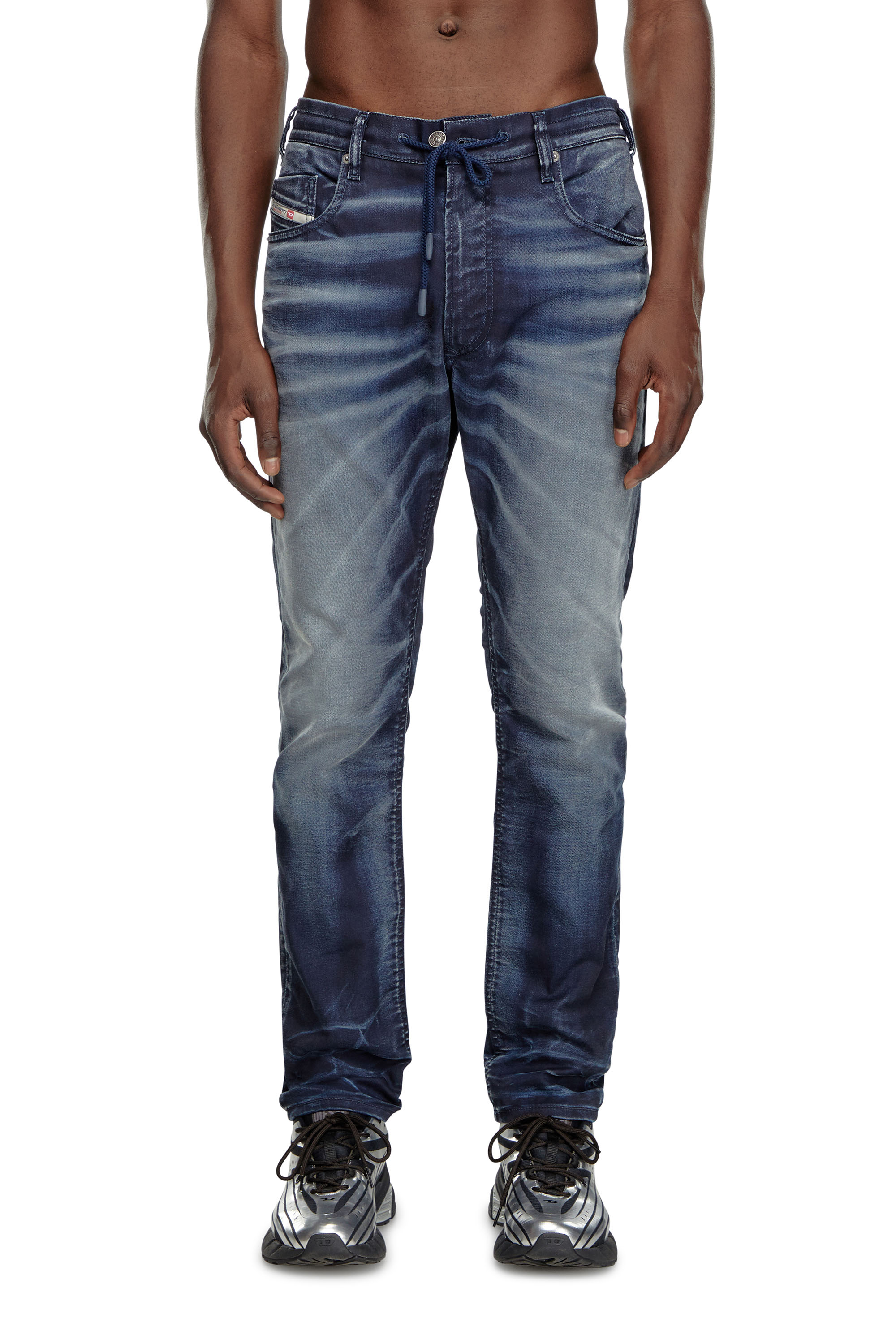 Diesel - Man's Regular 2030 D-Krooley Joggjeans® 068MD, Dark Blue - 1