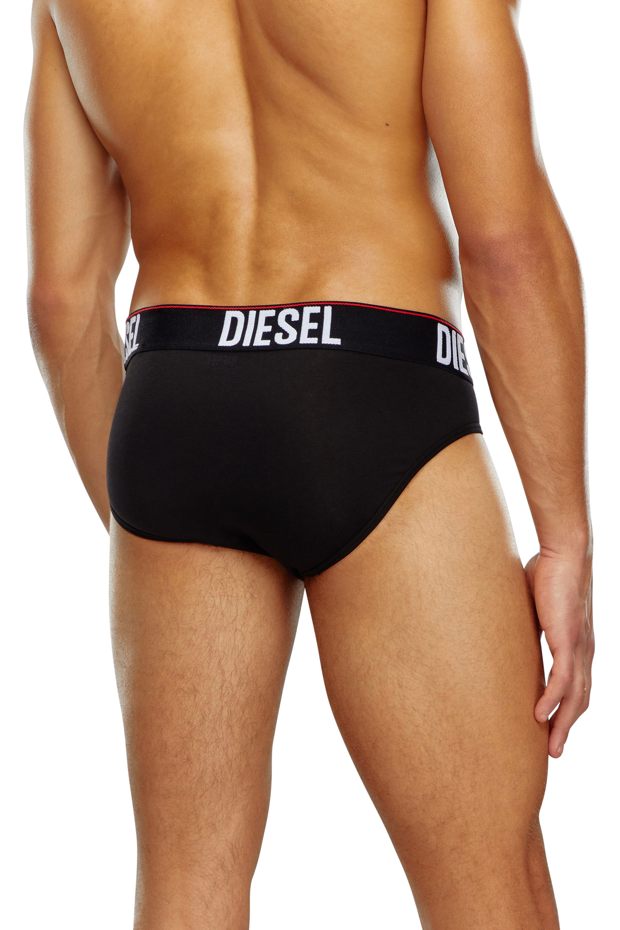 Diesel - UMBR-ANDRETHREEPACK, Man's Three-pack briefs with tonal waist in Black - 3