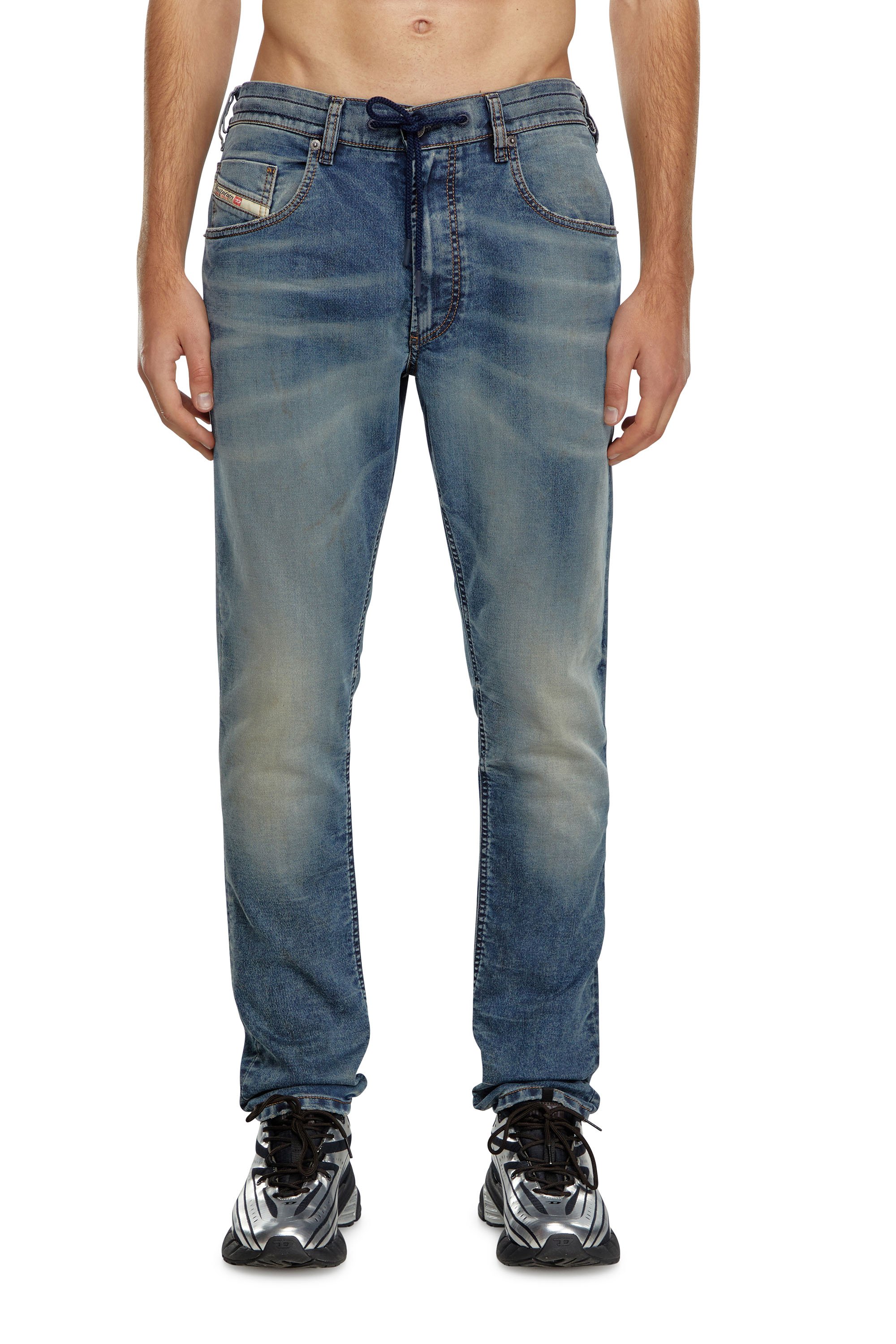 Diesel - Man's Regular 2030 D-Krooley Joggjeans® 068LZ, Medium blue - 1