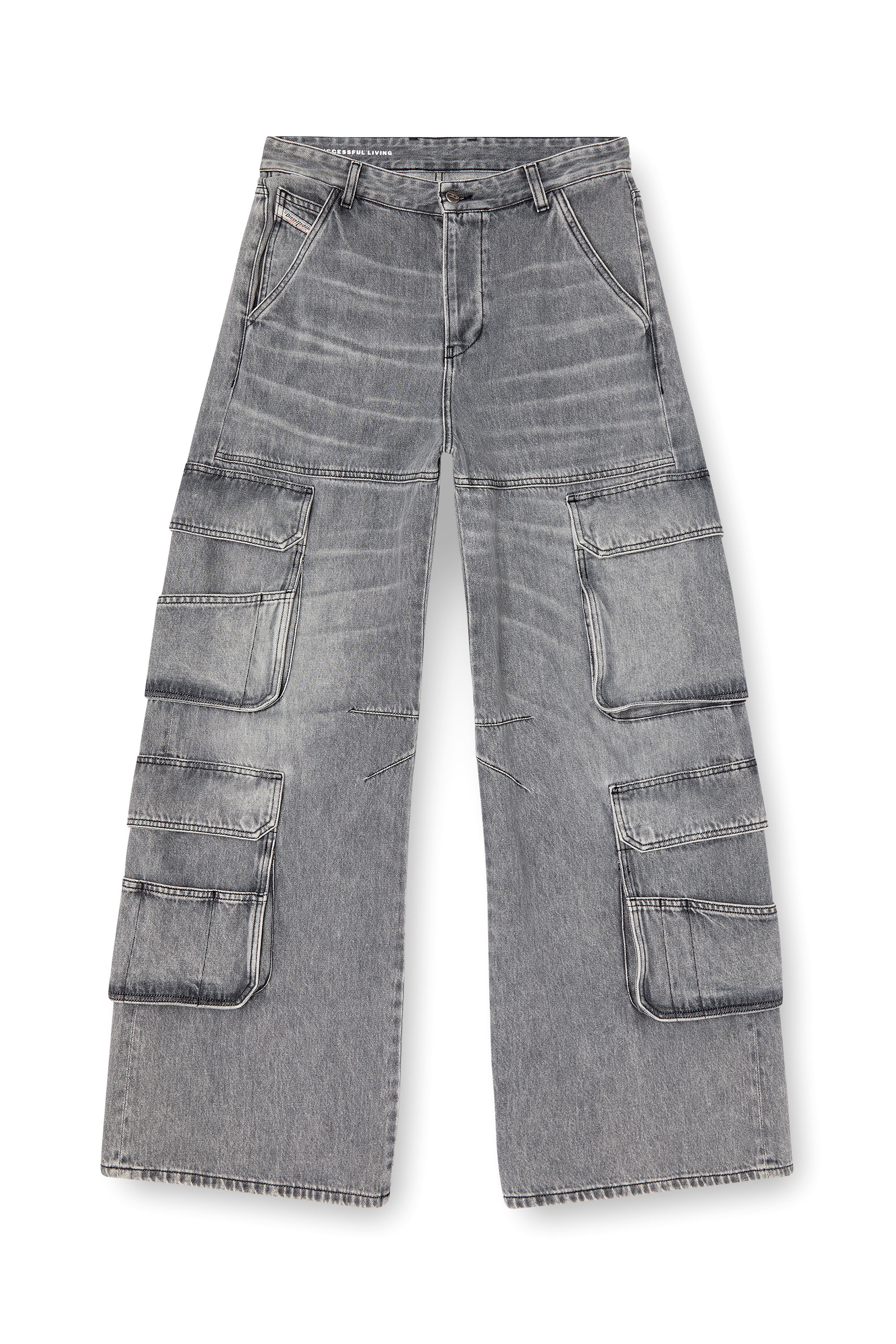 Diesel - Relaxed Jeans 1996 D-Sire 0DCBE Mujer, Gris Claro - 3