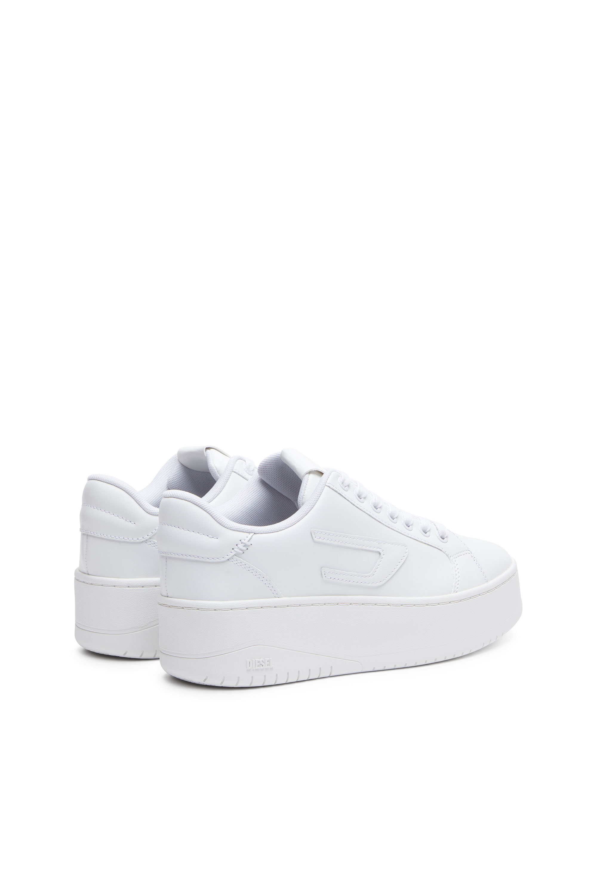 Diesel - S-ATHENE BOLD X, Woman's S-Athene Bold-Flatform sneakers in leather in White - 3