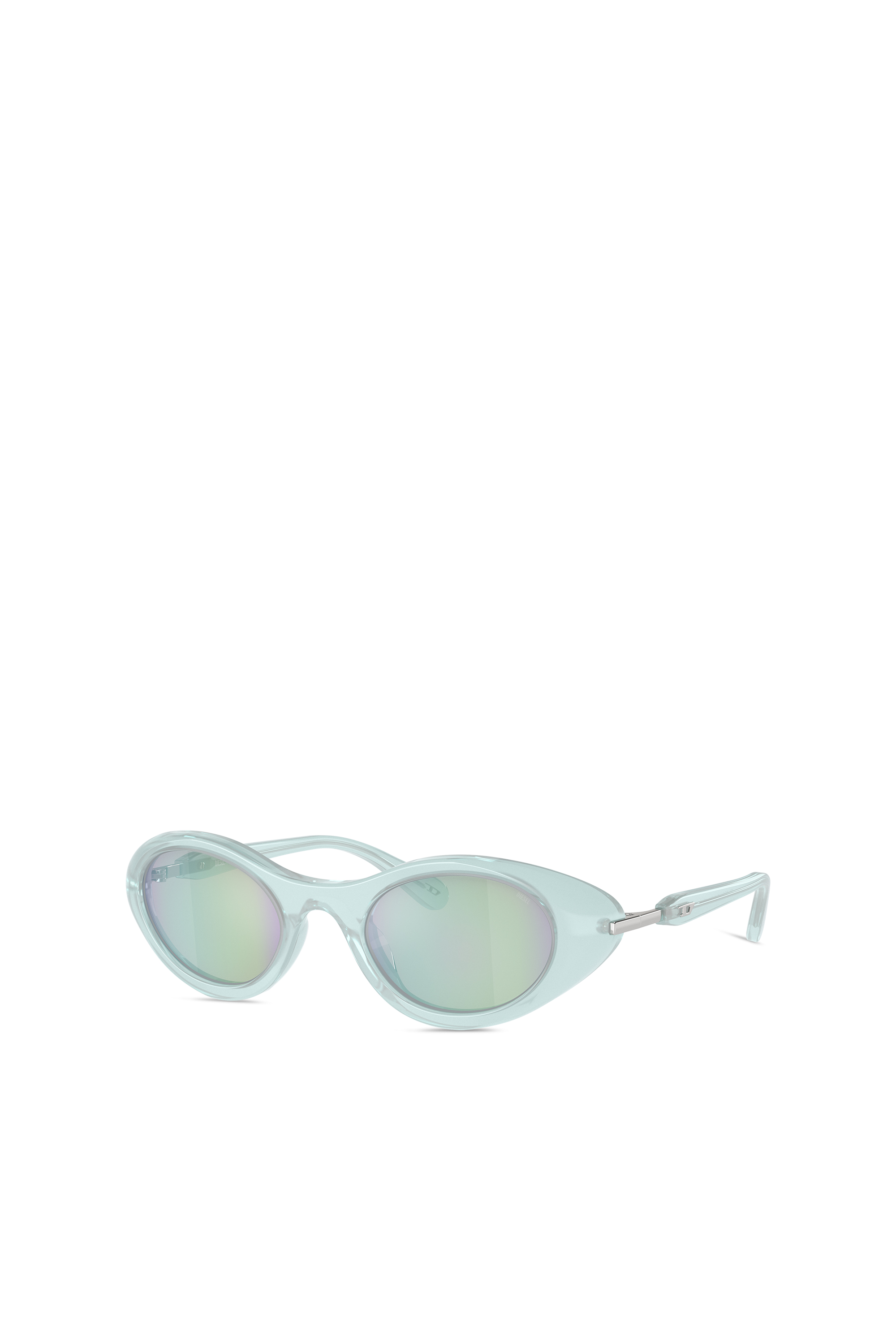 Diesel - 0DL2004, Unisex's Wrap-around shape sunglasses in Light Blue - 4