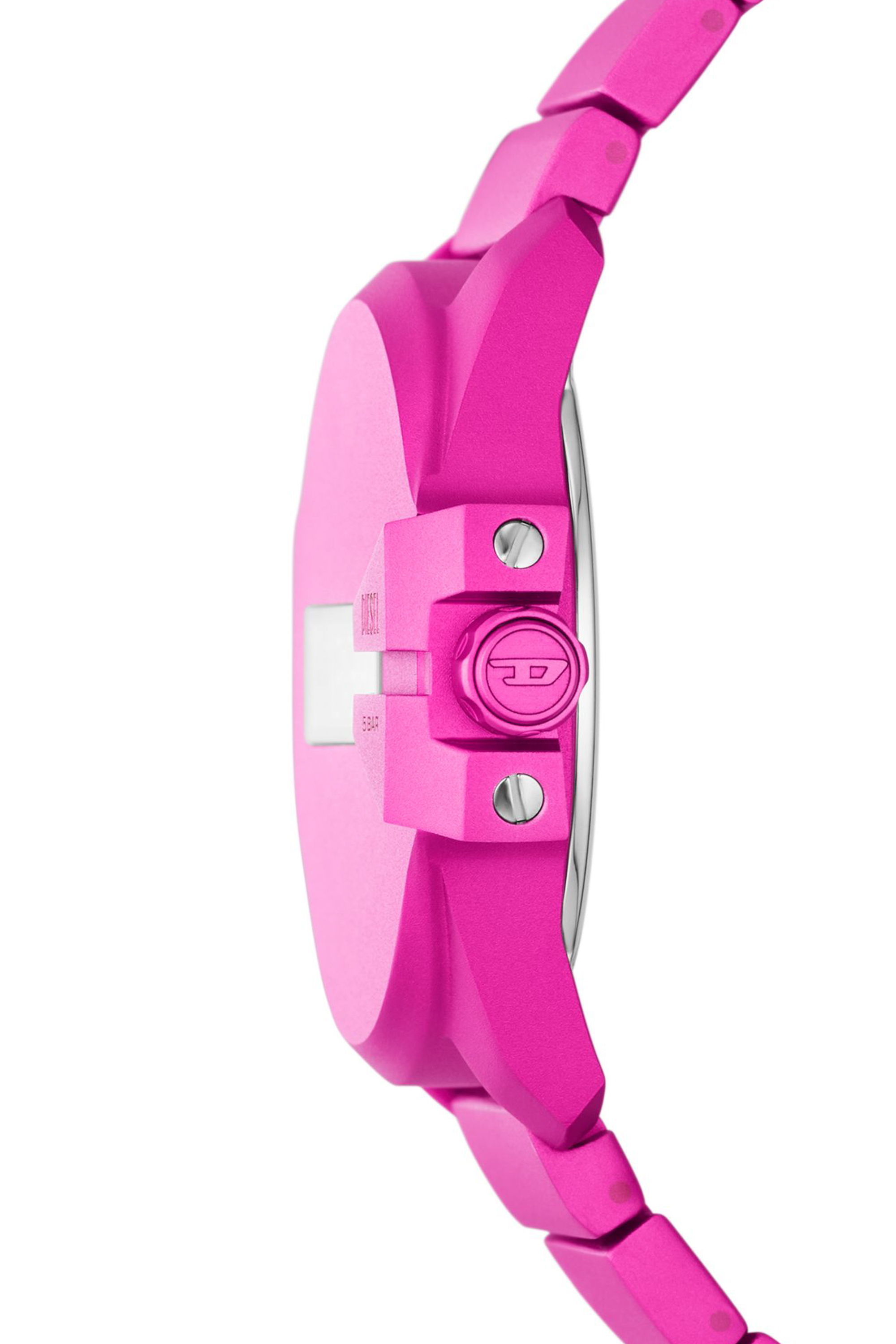 Diesel - DZ2206 WATCH, Man's Baby chief digital pink aluminum watch in Hot pink - 3