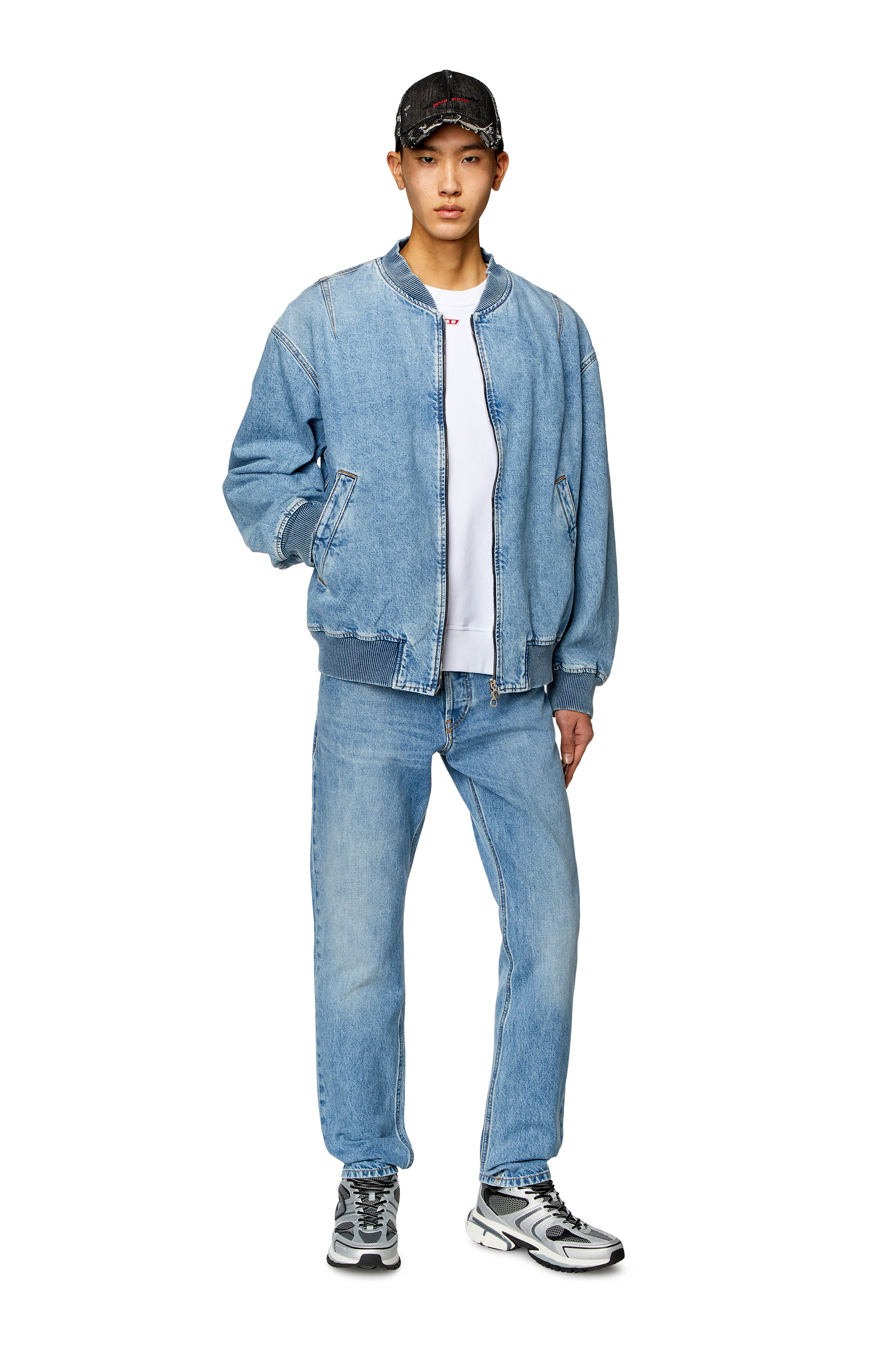 Diesel - D-VINZ, Chaqueta bomber en denim Hombre in Azul marino - 2