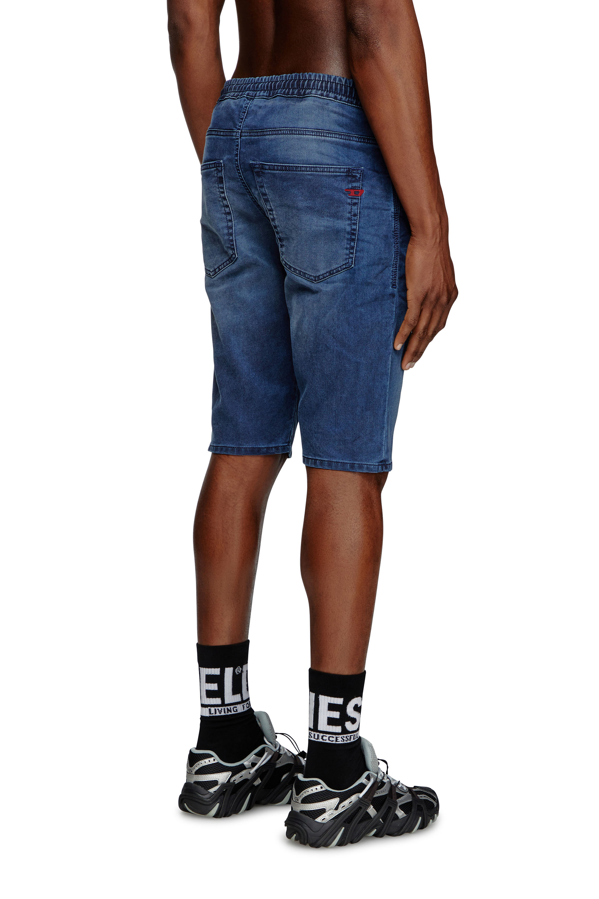 Diesel - 2033 D-KROOLEY-SHORT JOGG, Man's Chino shorts in JoggJeans in Medium blue - 2