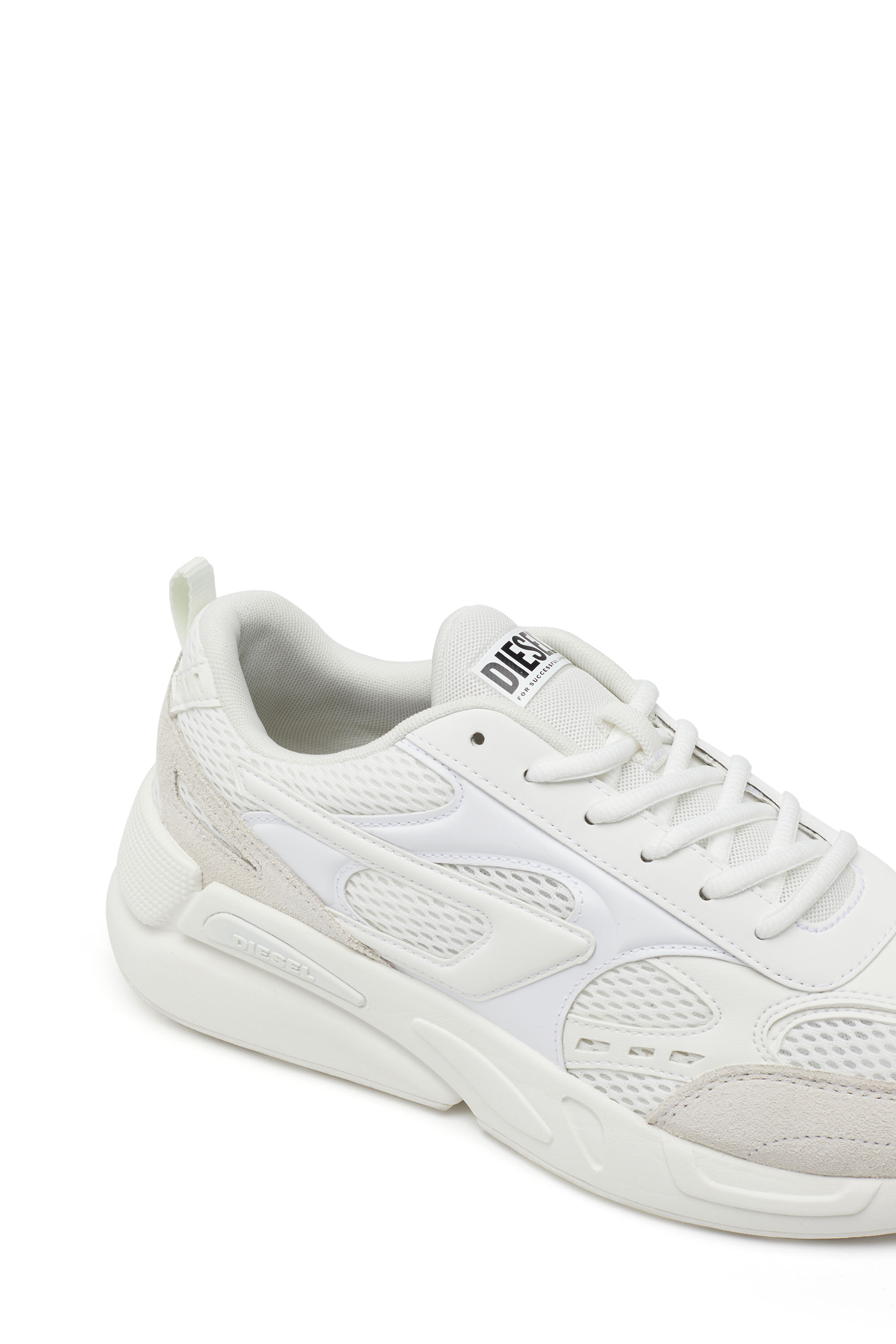 Diesel - S-SERENDIPITY SPORT, Man's S-Serendipity-Sneakers in mesh and suede in White - 6