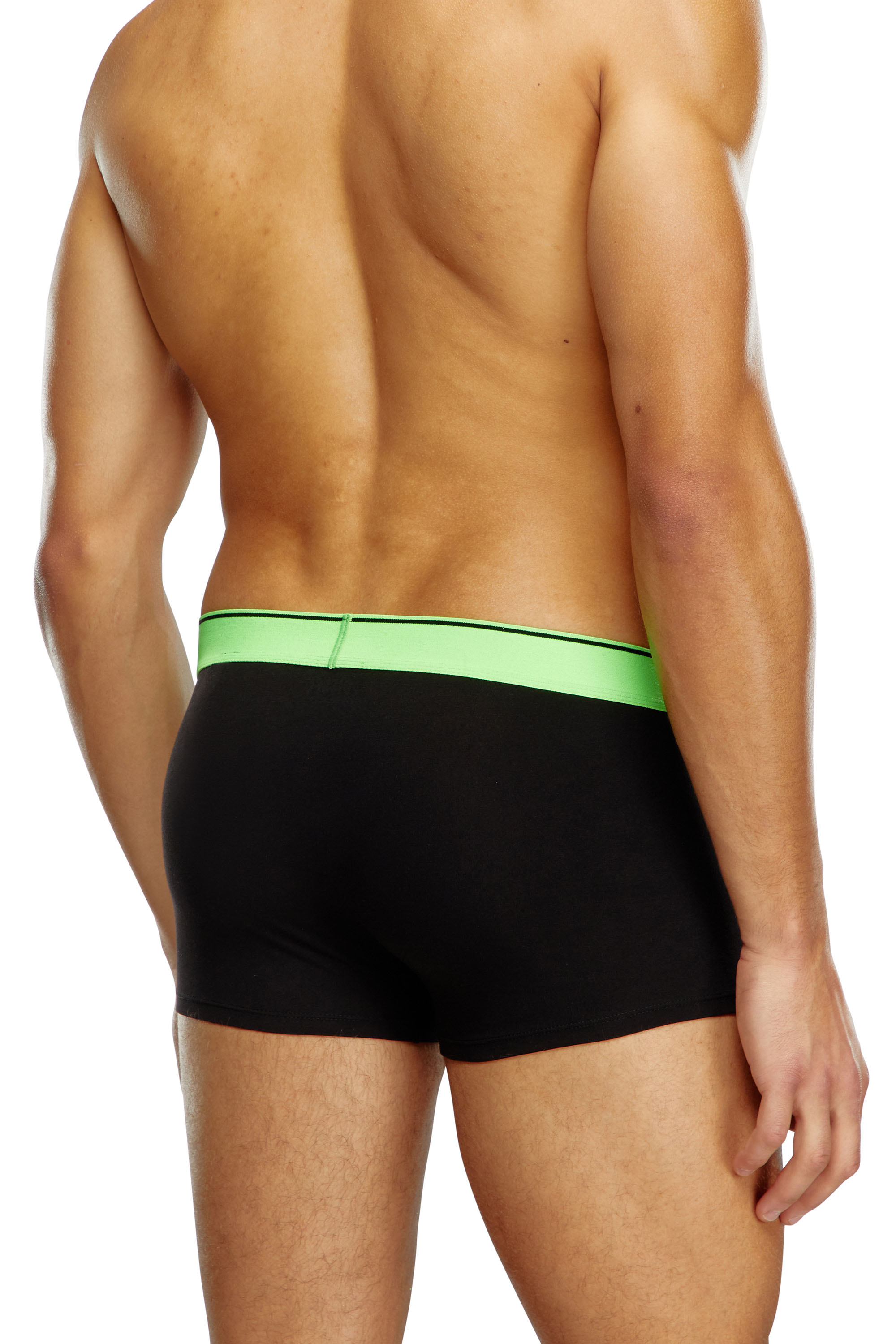 Diesel - UMBX-DAMIENTHREEPACK, Man's Three-pack boxer briefs with pop-colour waist in Black/Green - 3