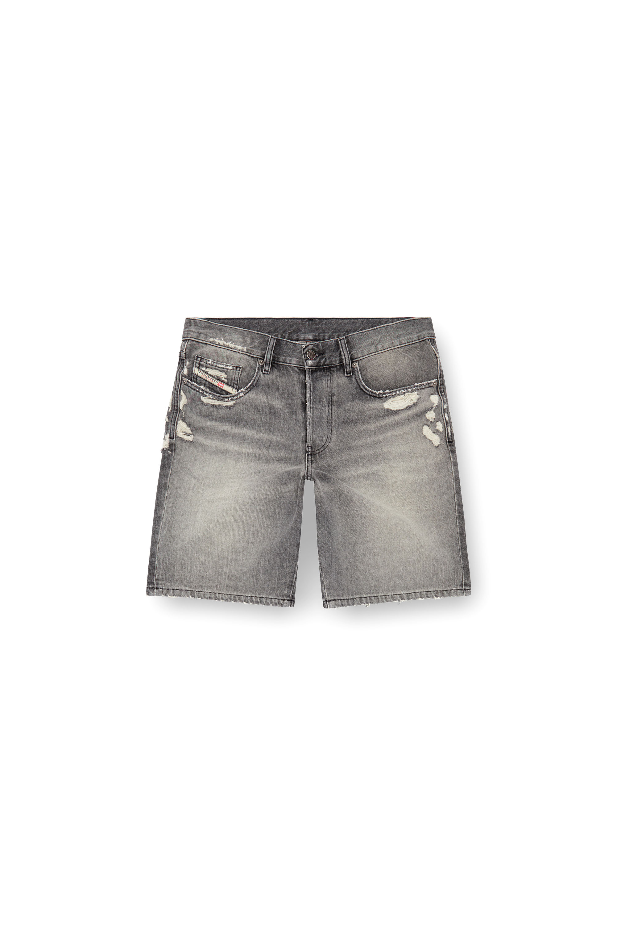 Diesel - REGULAR-SHORT, Man's Denim shorts in Dark grey - 5