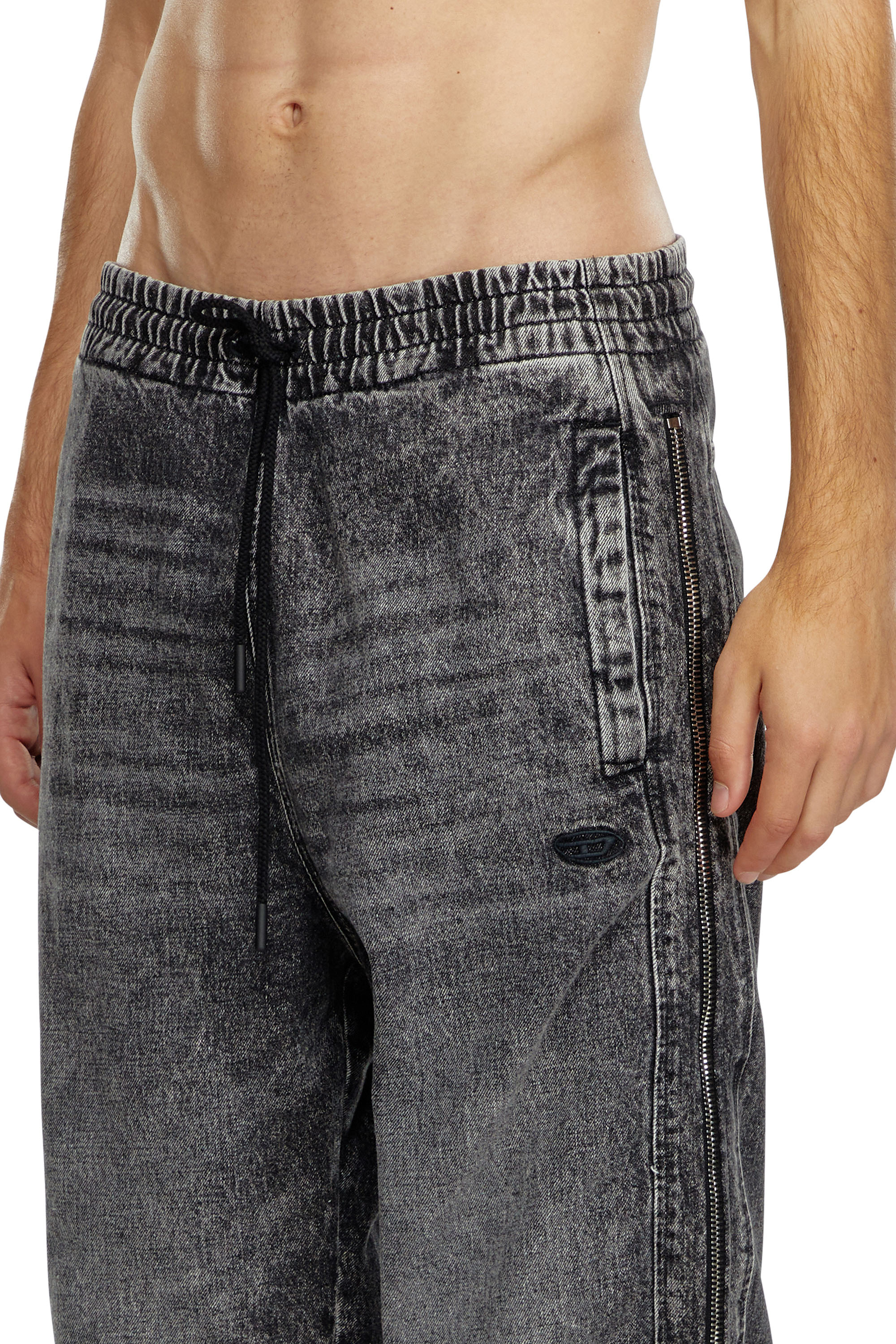 Diesel - Relaxed Jeans D-Martian 09K24 Hombre, Negro/Gris oscuro - 5