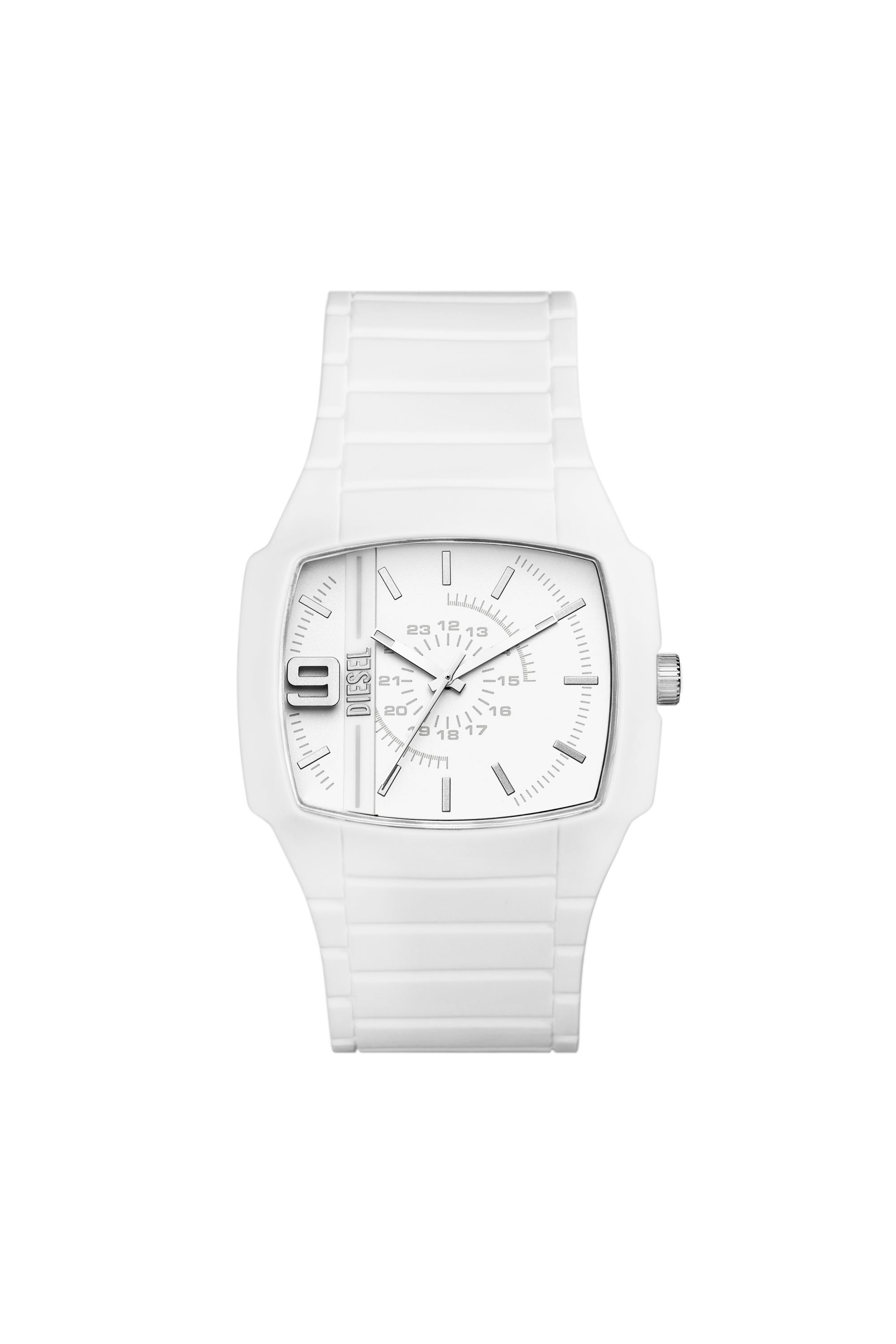 Diesel - DZ2204, Man's Cliffhanger 2.0 three-hand white silicone watch in White - 1