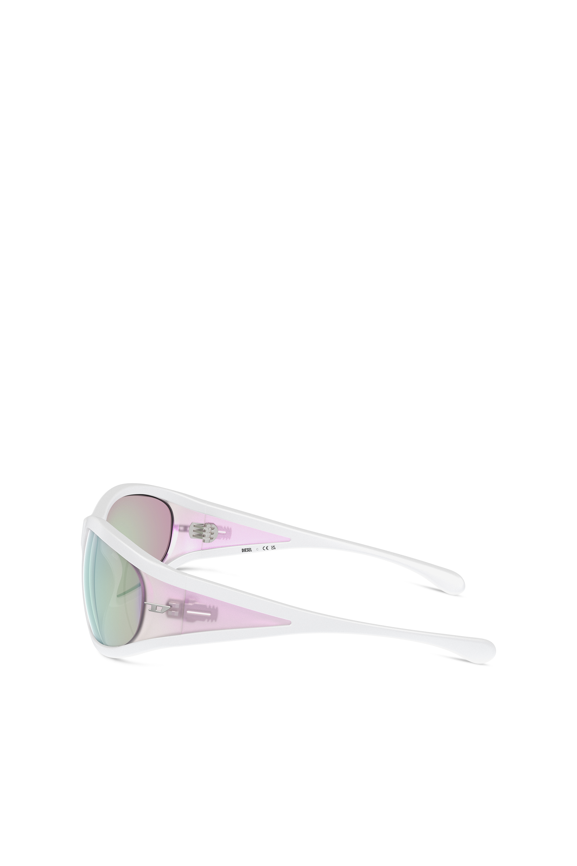 Diesel - 0DL3002, Gafas de sol rectangulares en acetato Unisex in Blanco - 2