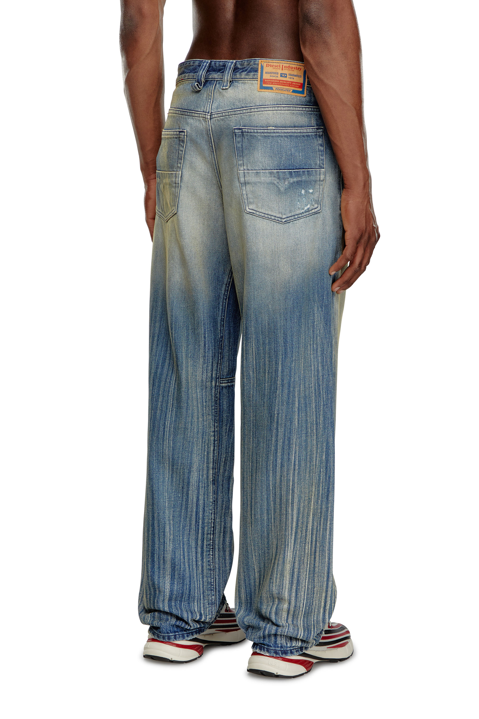 Diesel - Relaxed Jeans 2001 D-Macro 09I97 Hombre, Azul medio - 4