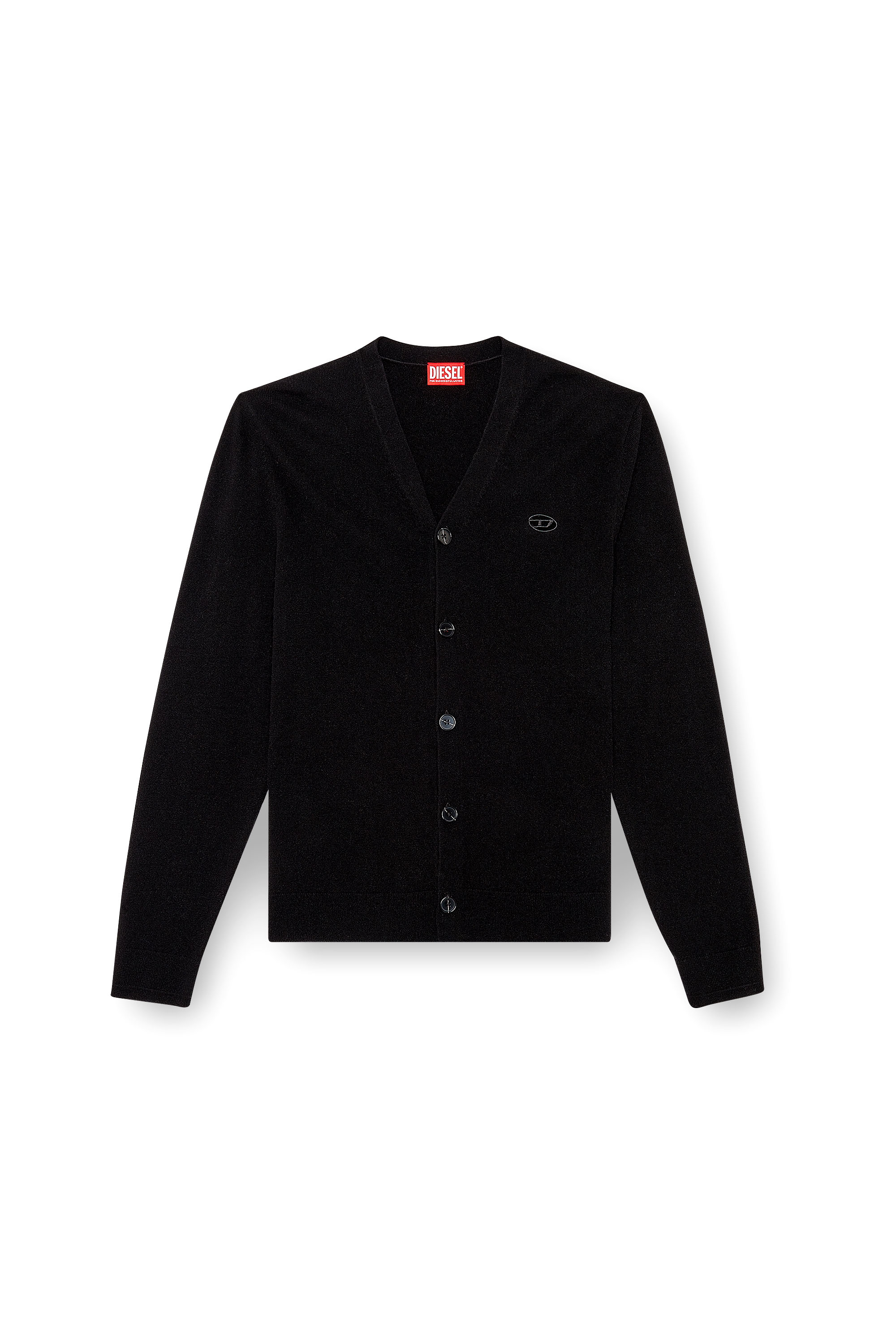 Diesel - K-ZANNIS, Man's Wool and cashmere cardigan in Black - 6