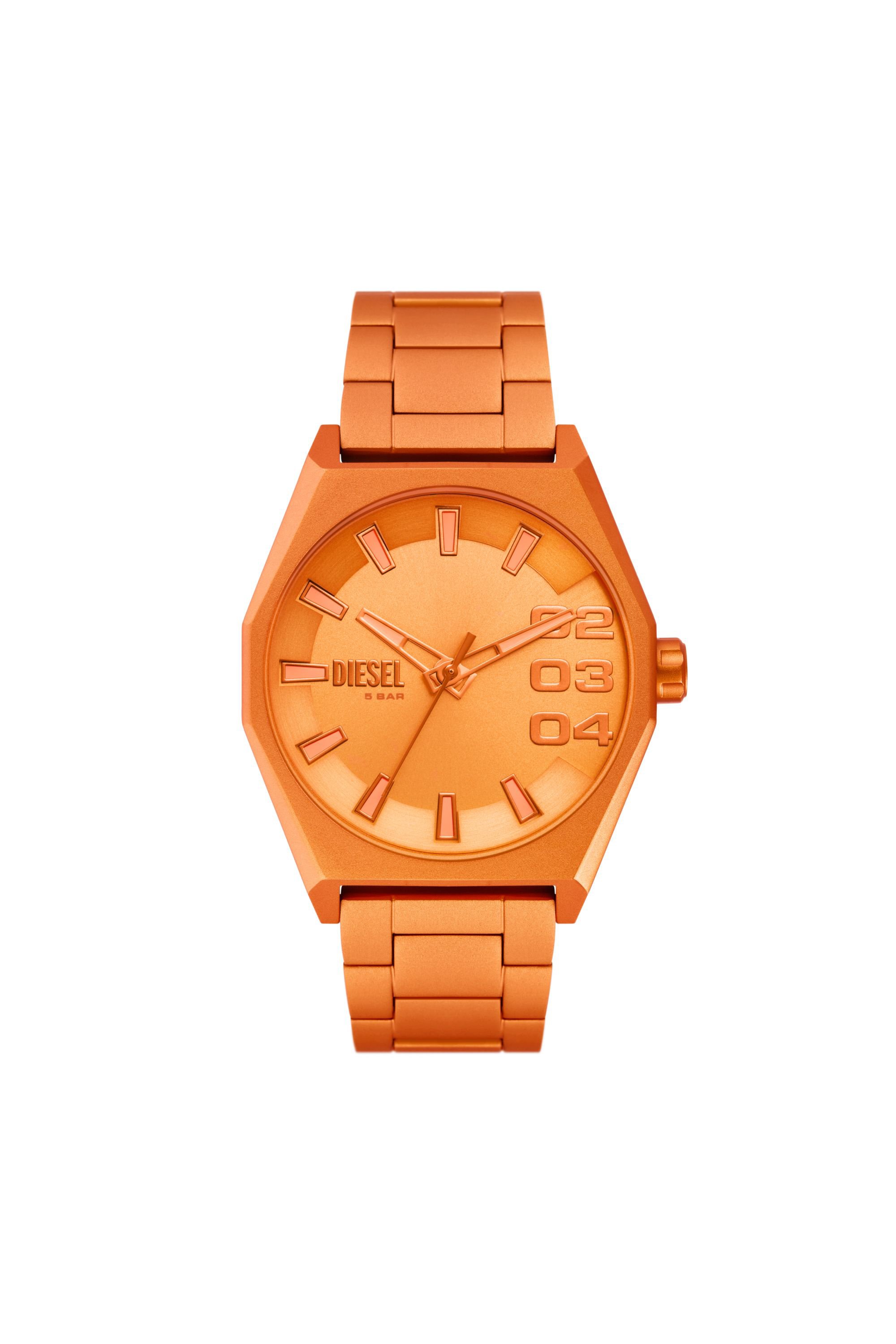 Diesel - DZ2209, Reloj Scraper de aluminio naranja con movimiento de tres agujas Hombre in Naranja - 1